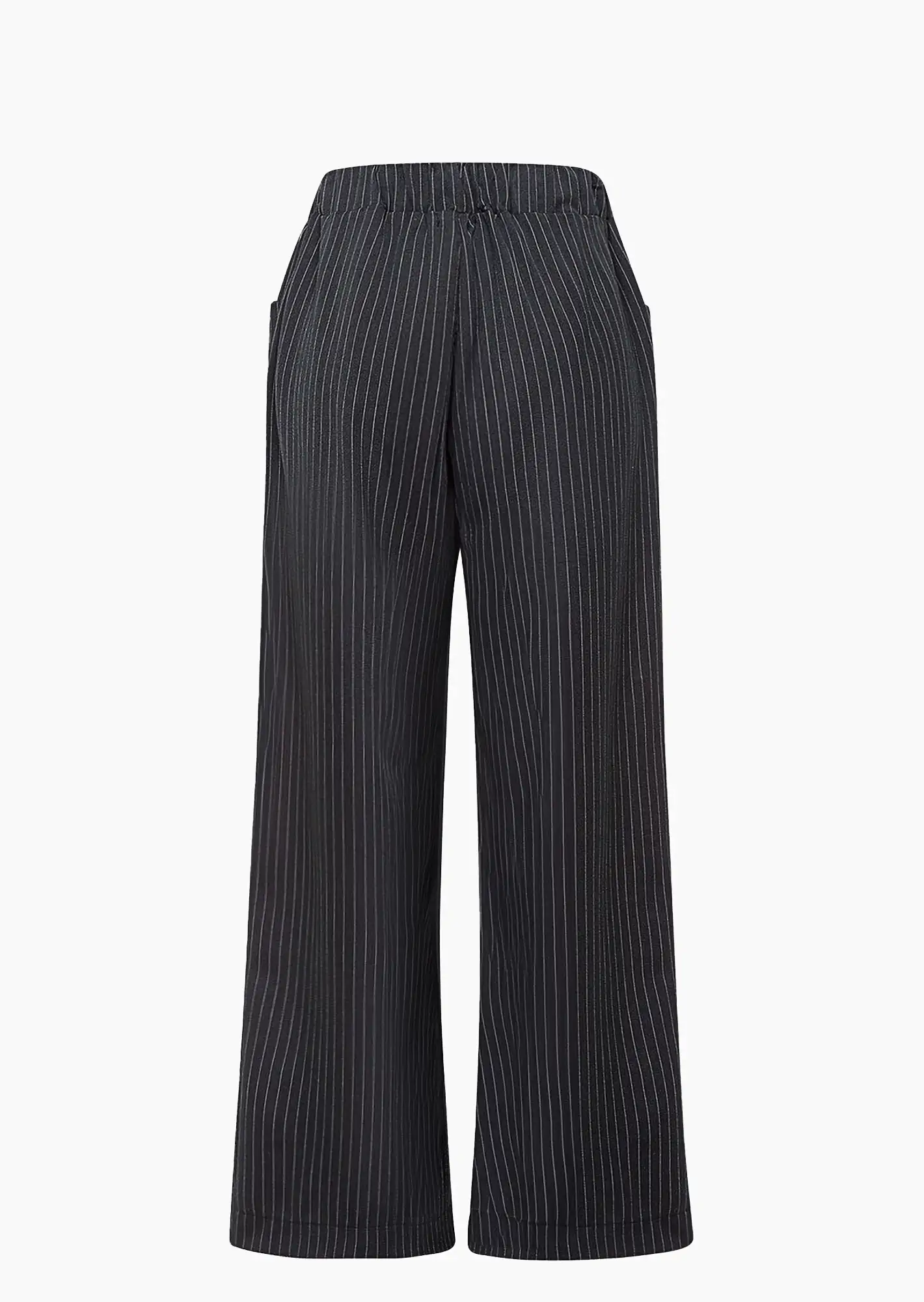 Wide Leg Hose lang, navy
