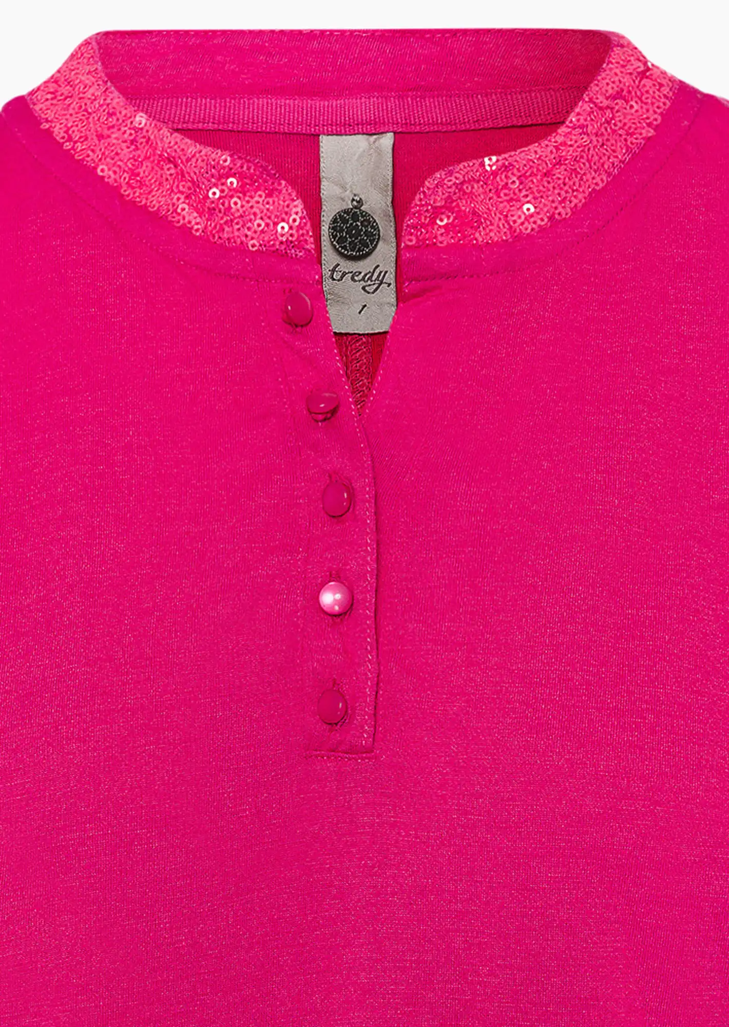 Shirt mit Pailletten, very berry