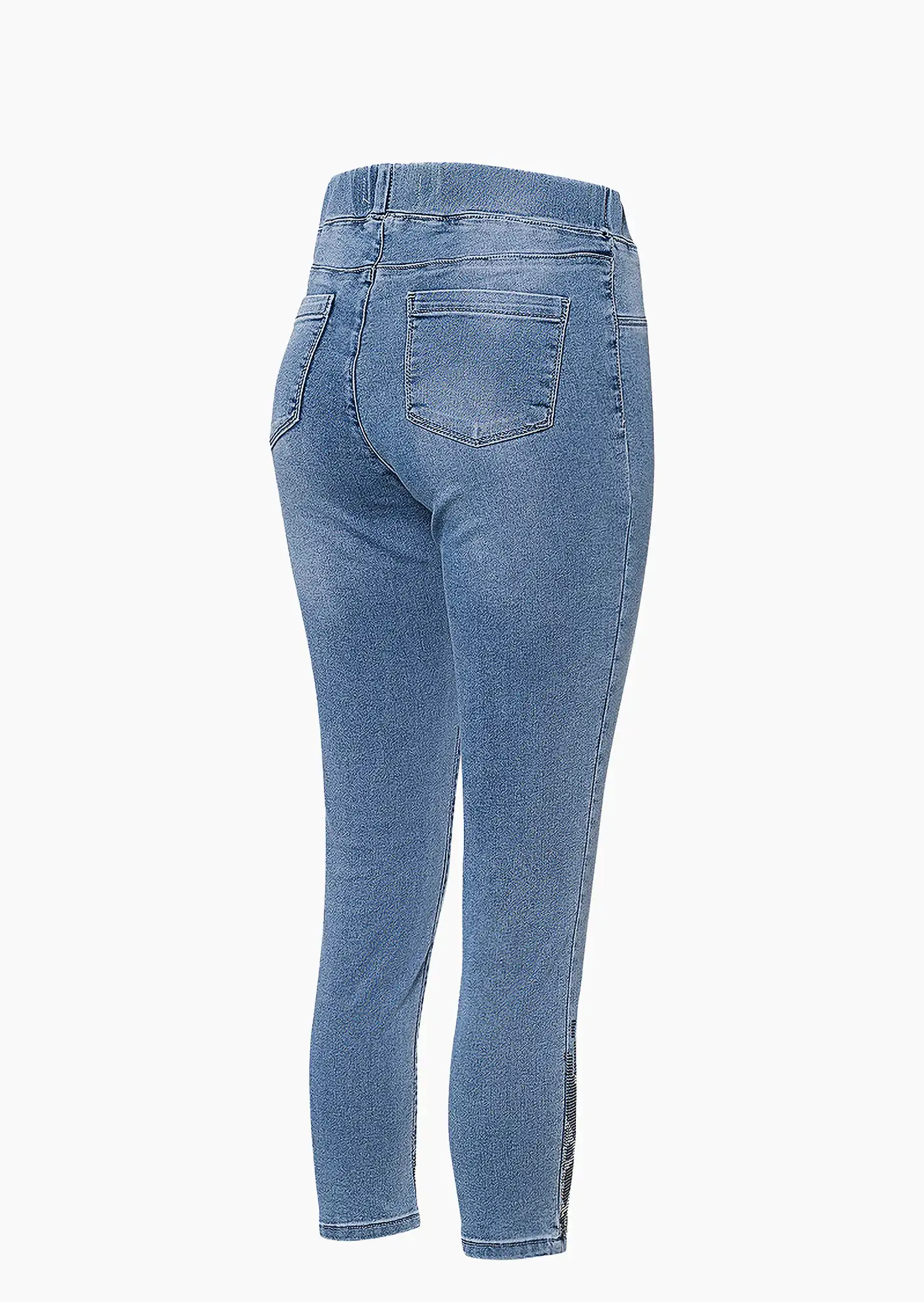 Jeggings mit Ziersteinen, light blue denim