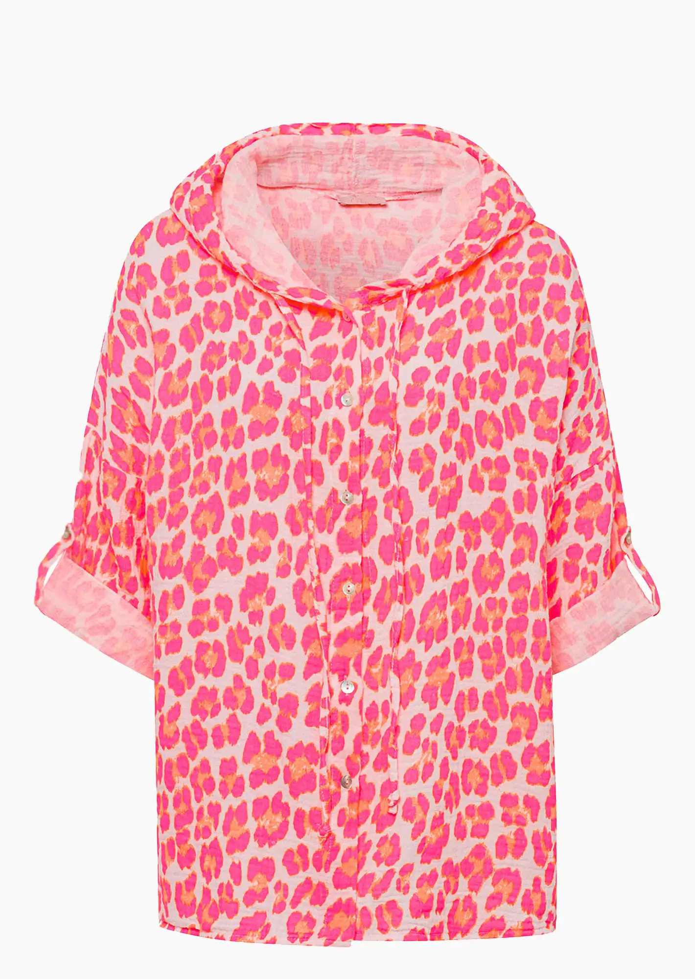 Musselin-Bluse, neonpink