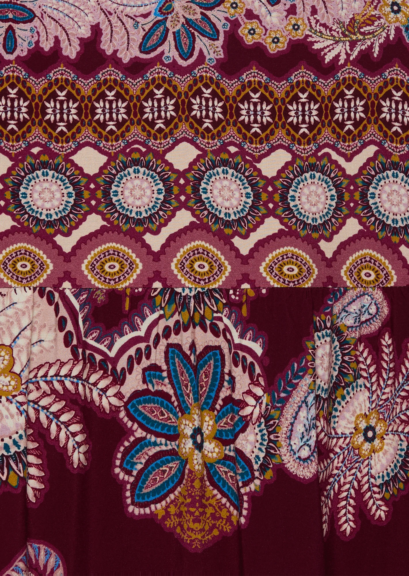 Kleid gemustert, burgund