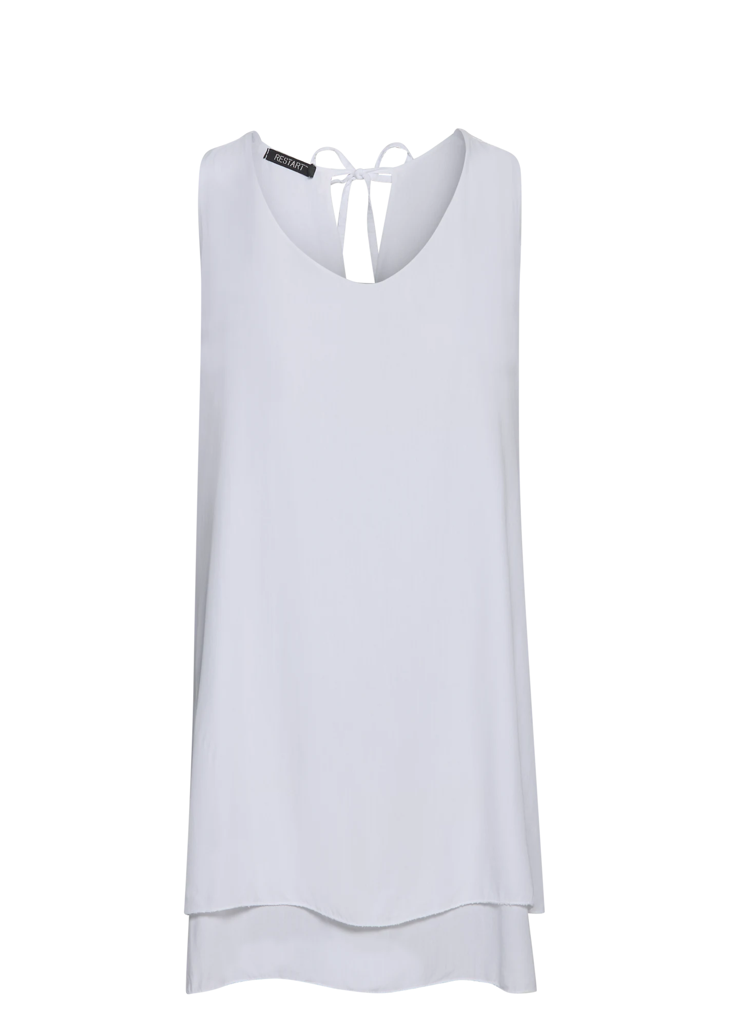 Top im Layering-Look, weiß