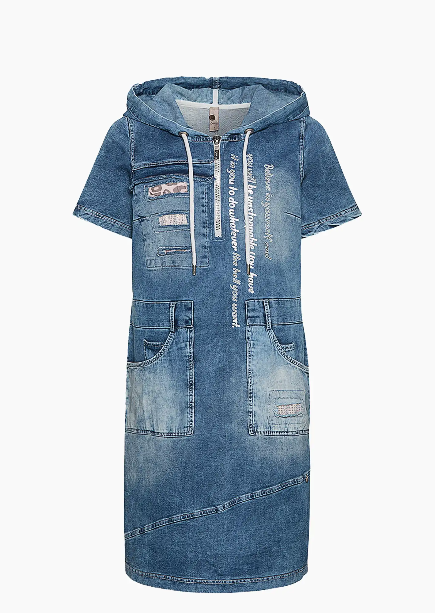 Denim-Kleid 'Believe', light blue denim
