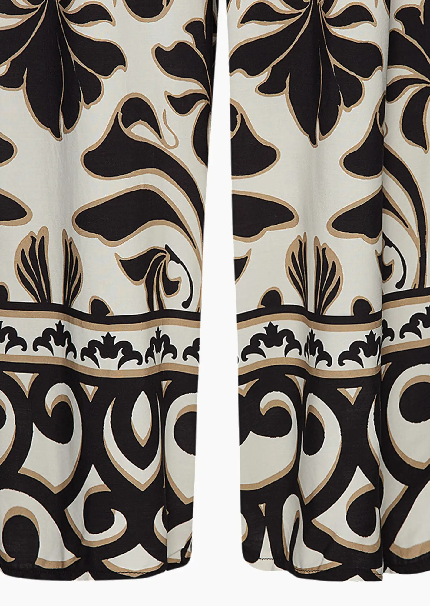 Culotte gemustert, schwarz-crema