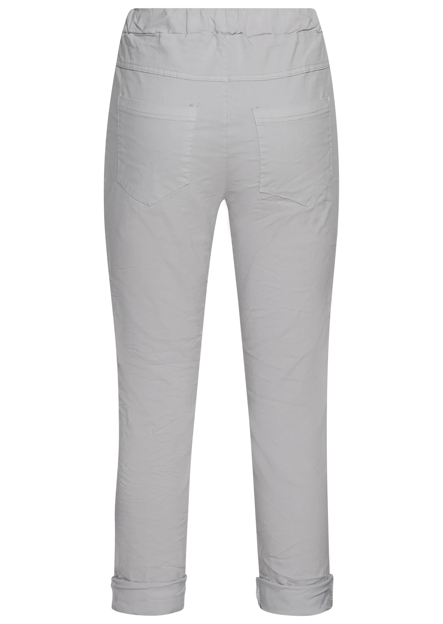 Joggpants mit Knopfleiste, silber
