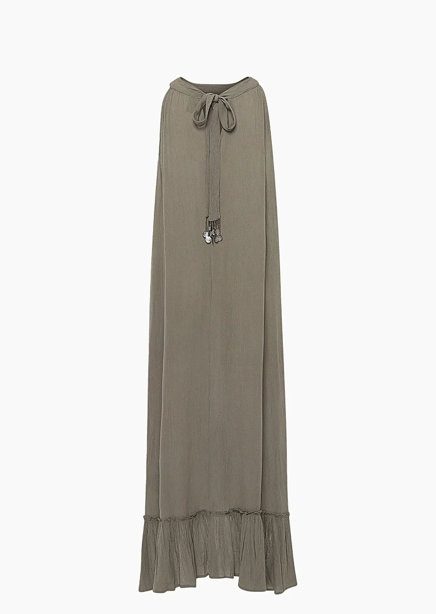 Maxikleid mit Pailletten, salbei