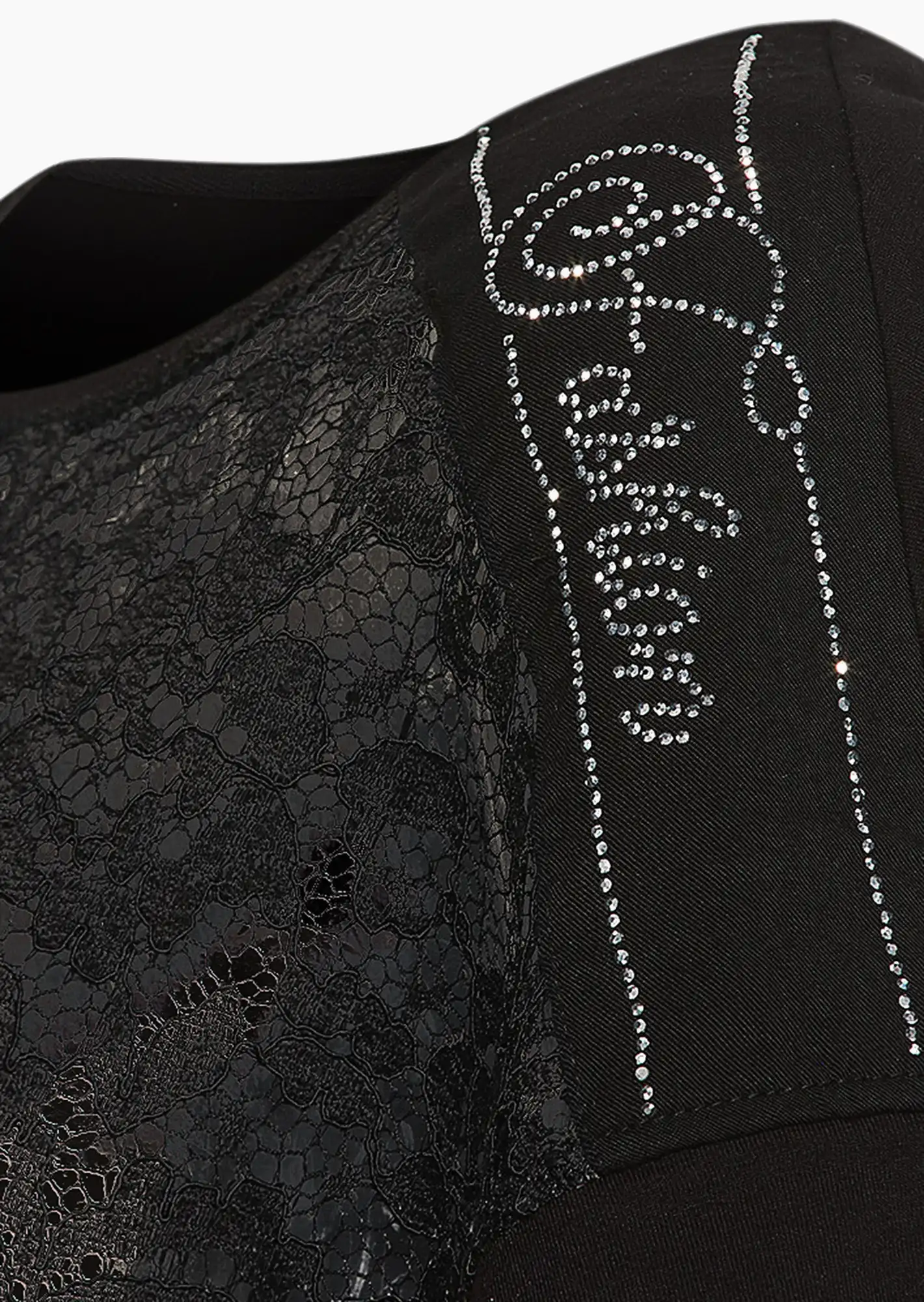 Shirt mit Spitze, schwarz