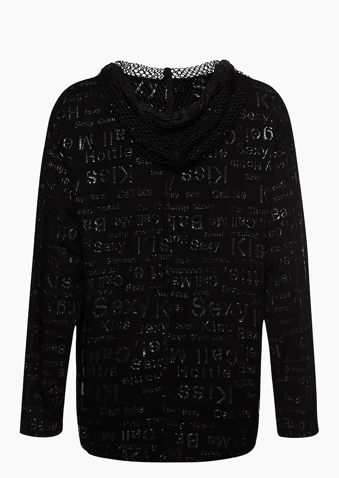 Jacke mit Lettering, schwarz