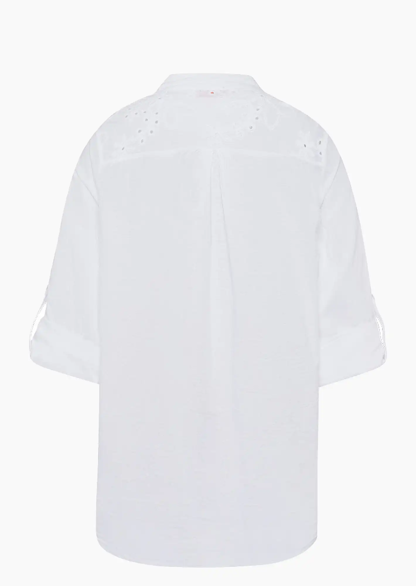 Bluse mit Stickerei, weiß