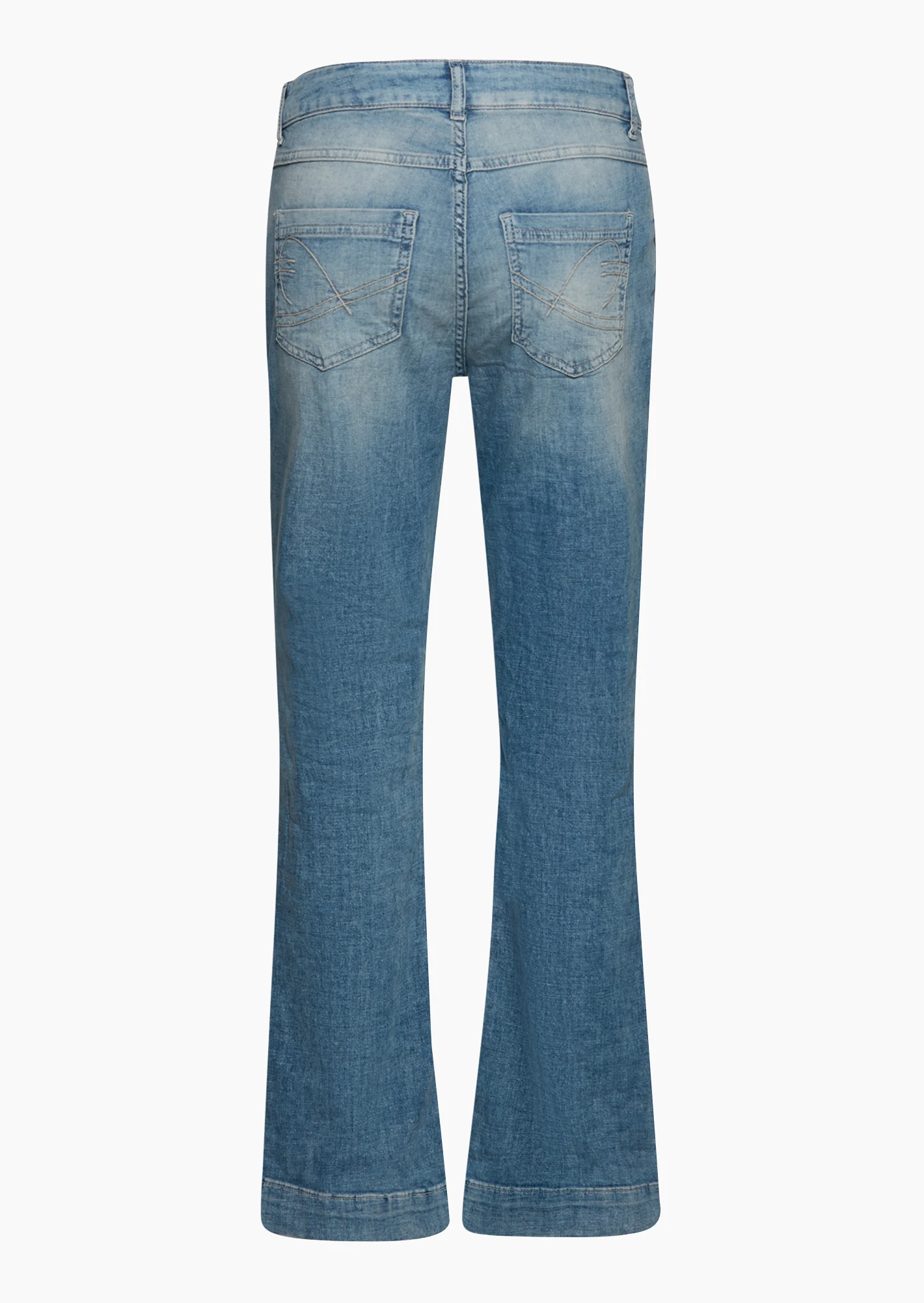 Jeans im Bootcut-Schnitt, light blue denim