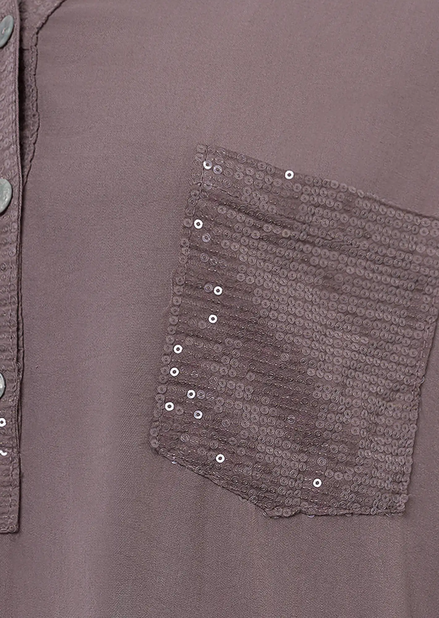 Bluse  mit Pailletten, fango