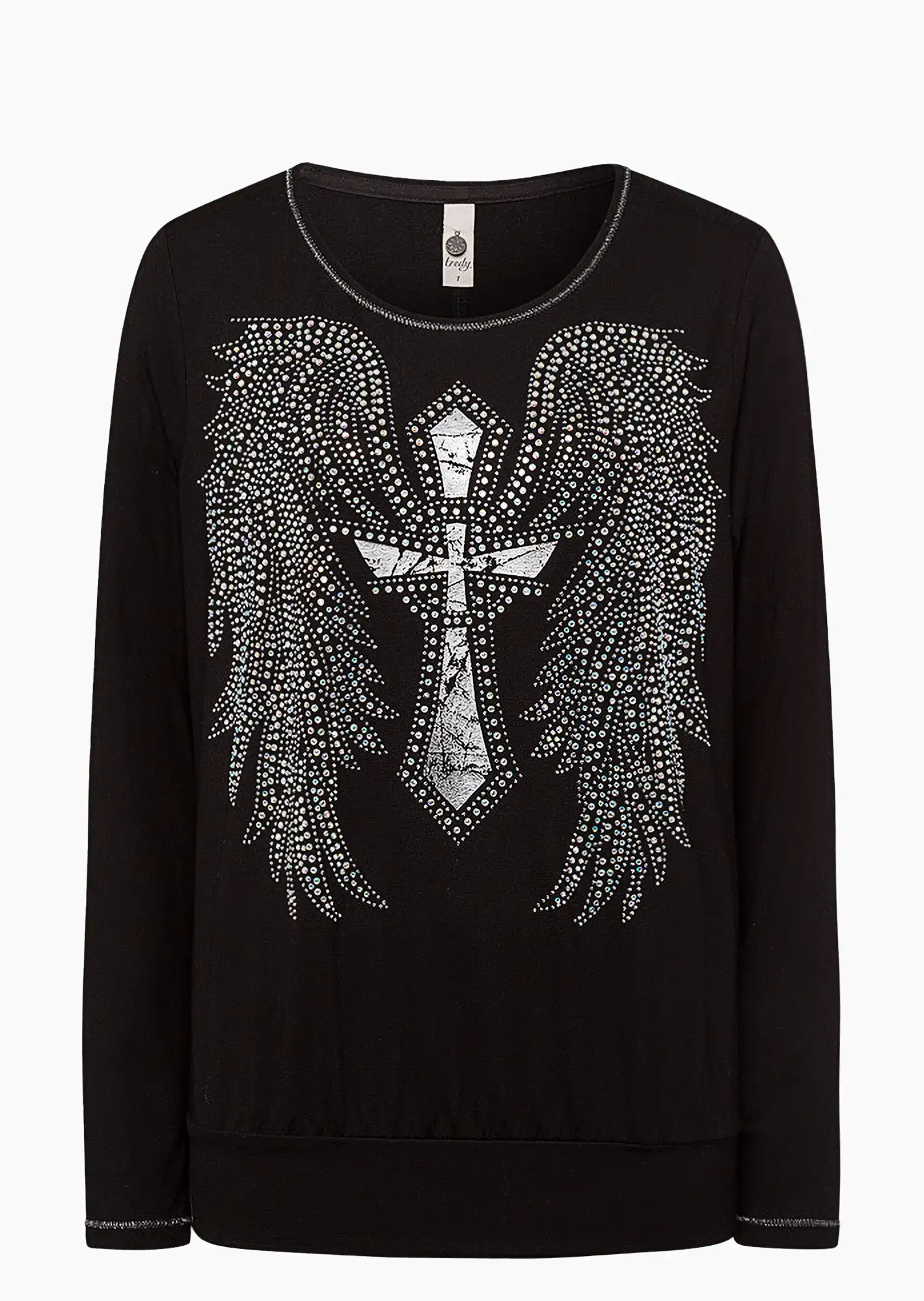 Shirt 'Flügel', schwarz