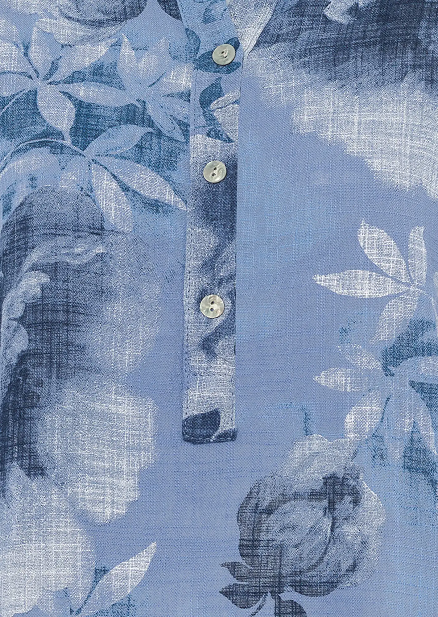 Bluse im Alloverprint, blue