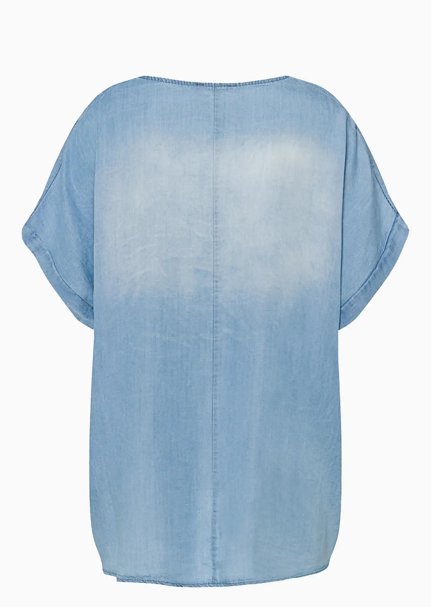 Bluse 'Beautiful', bleached denim