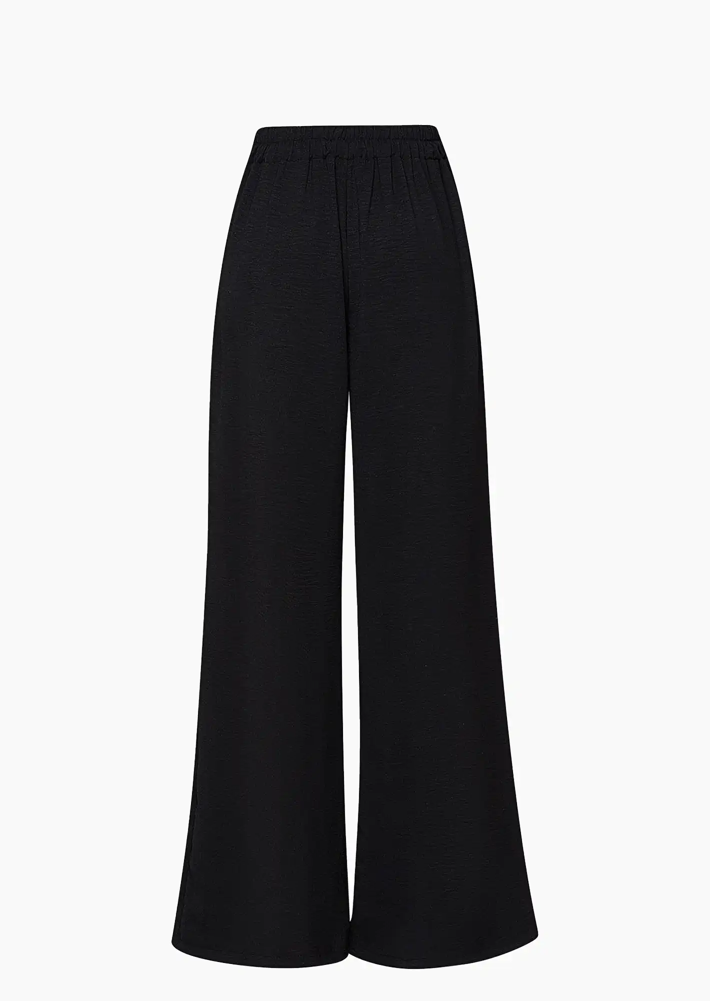 weite Bundfaltenhose, schwarz