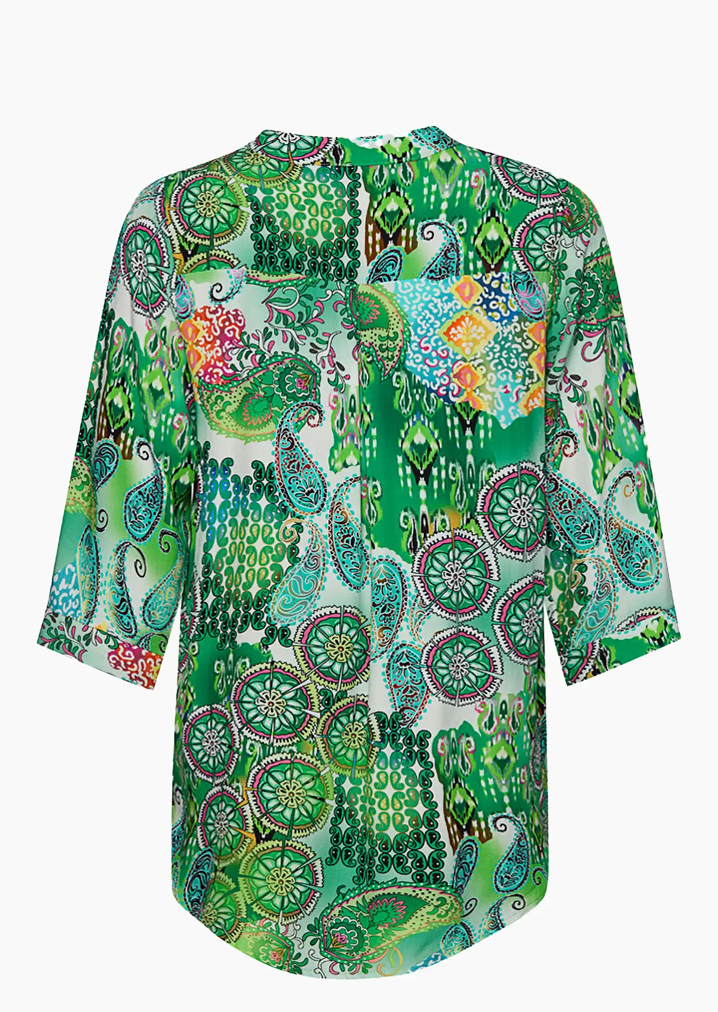 Bluse 'Mandala Patchwork', grün