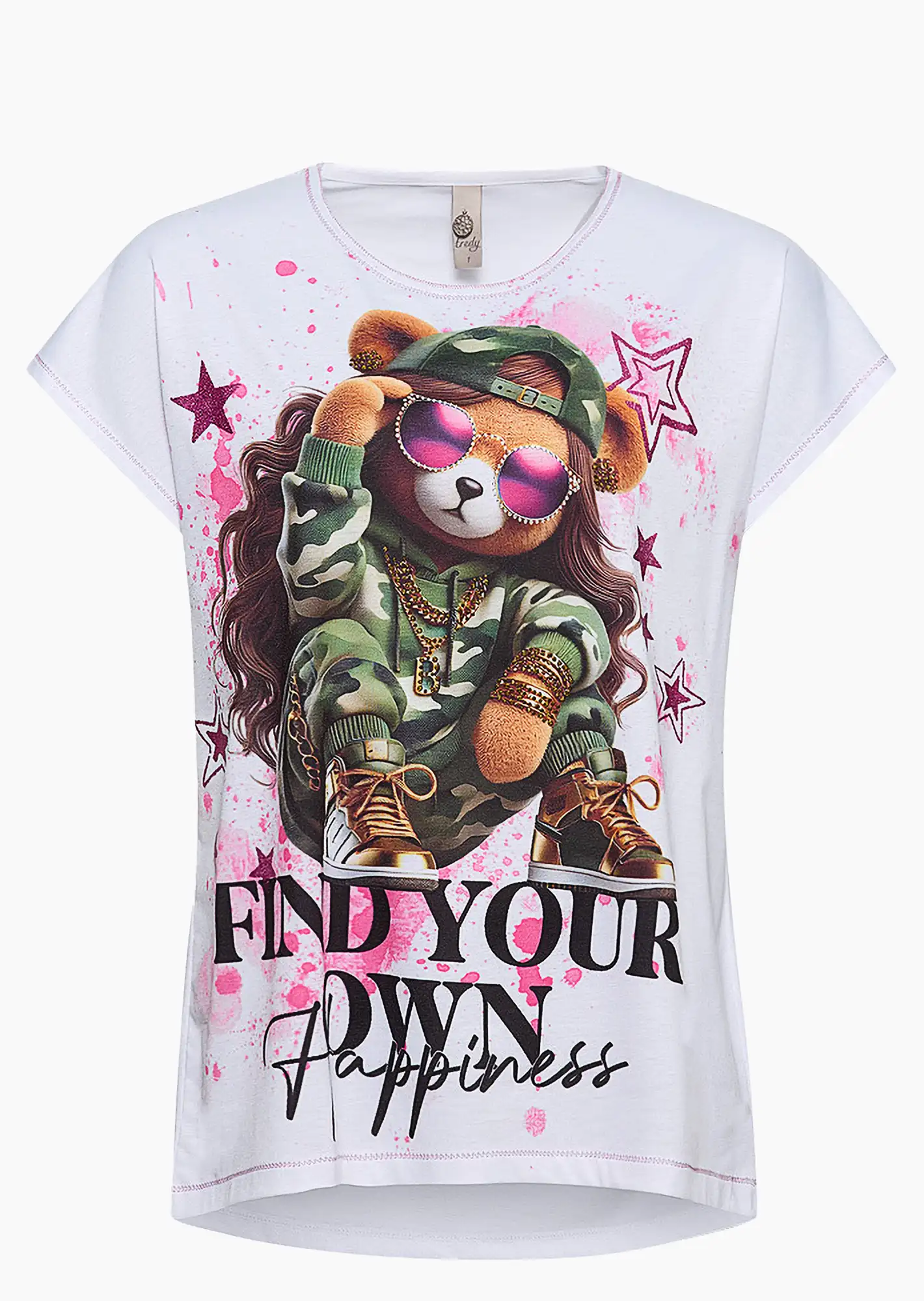 Shirt 'Cool Bear', weiß