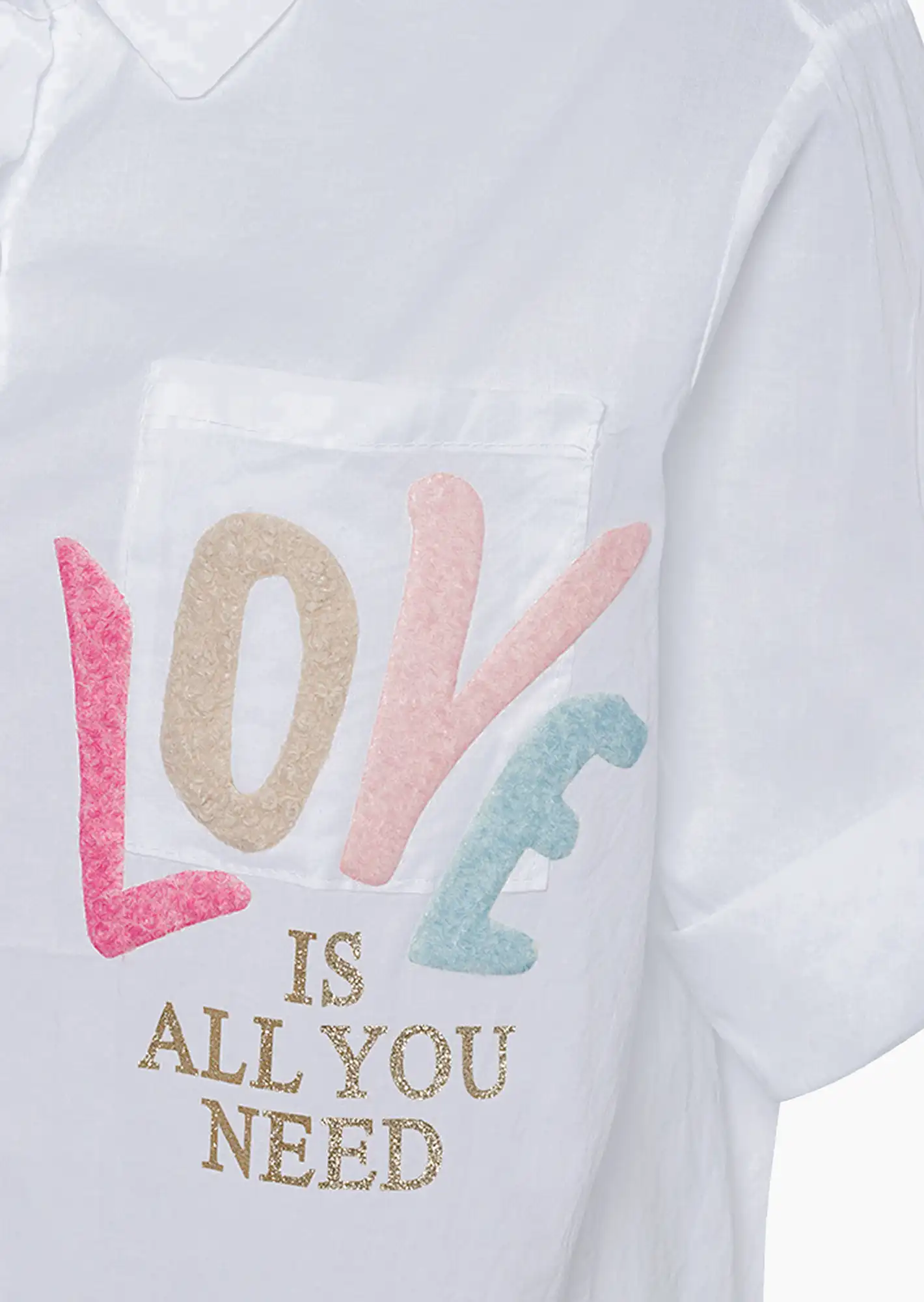 Bluse 'Love', weiß
