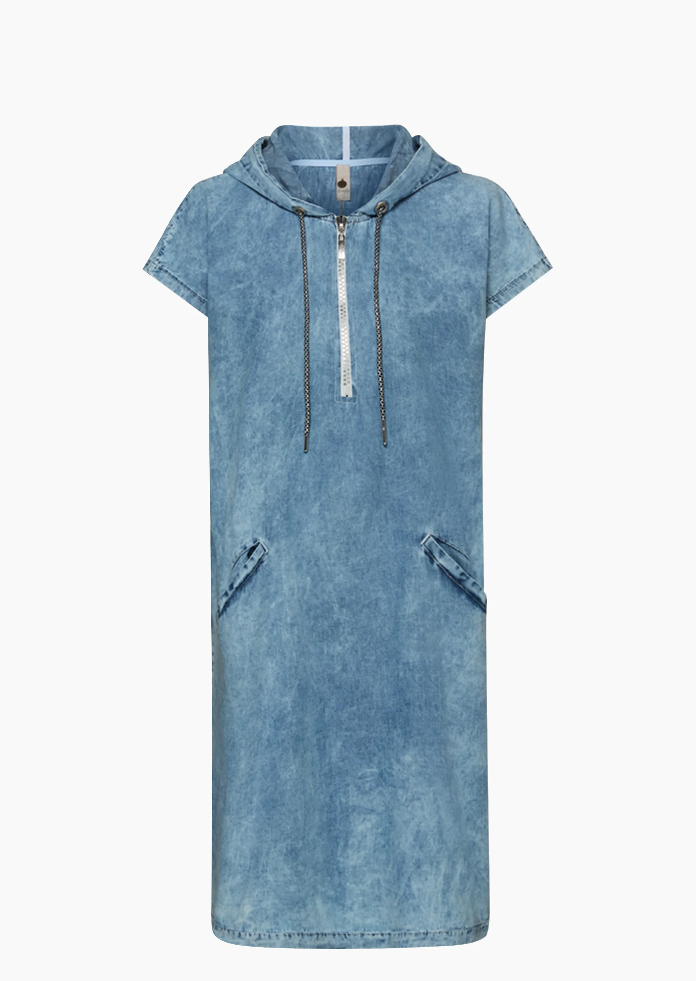 lockeres Kleid, bleached denim