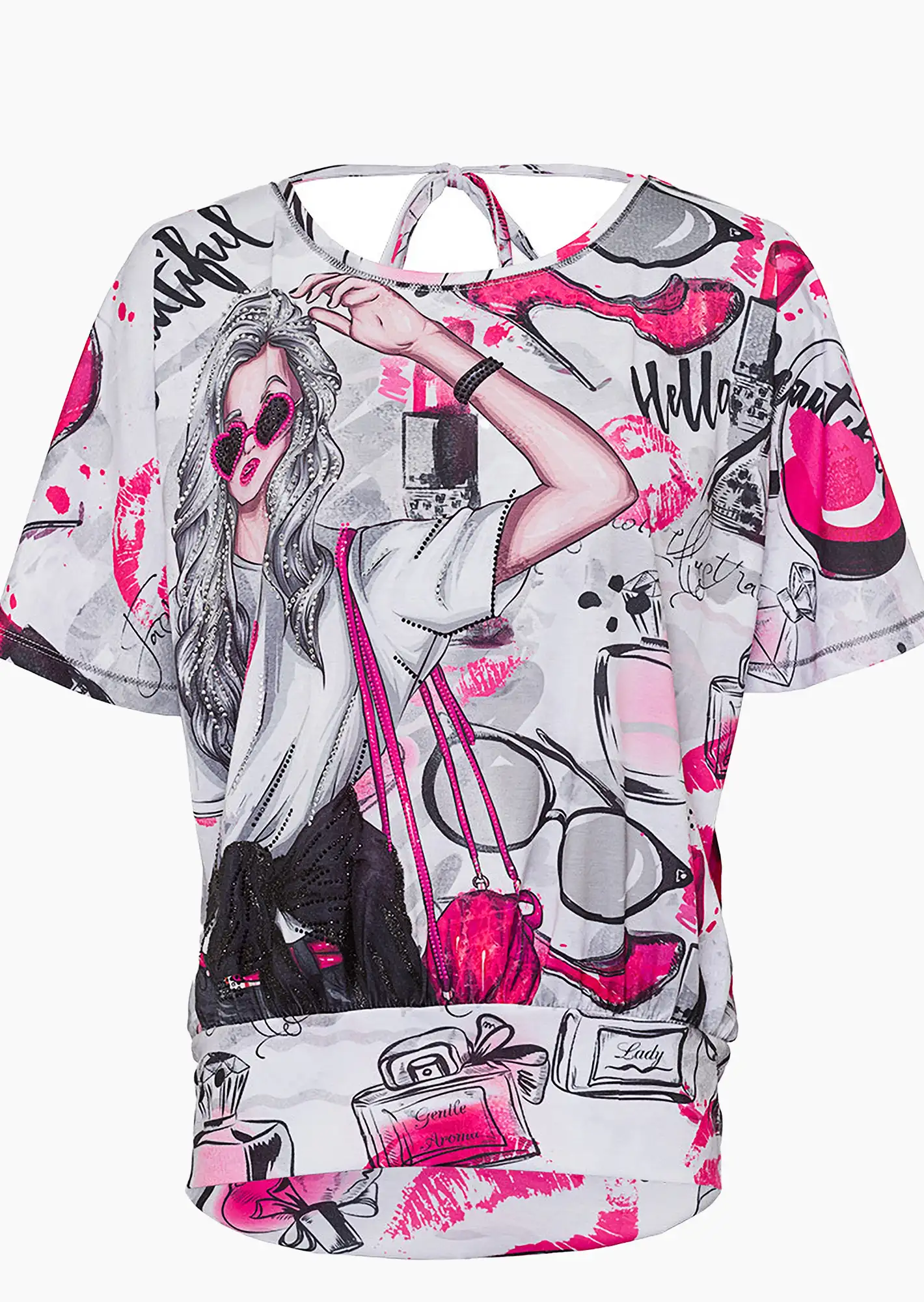 Fledermausshirt 'Beautiful', bunt