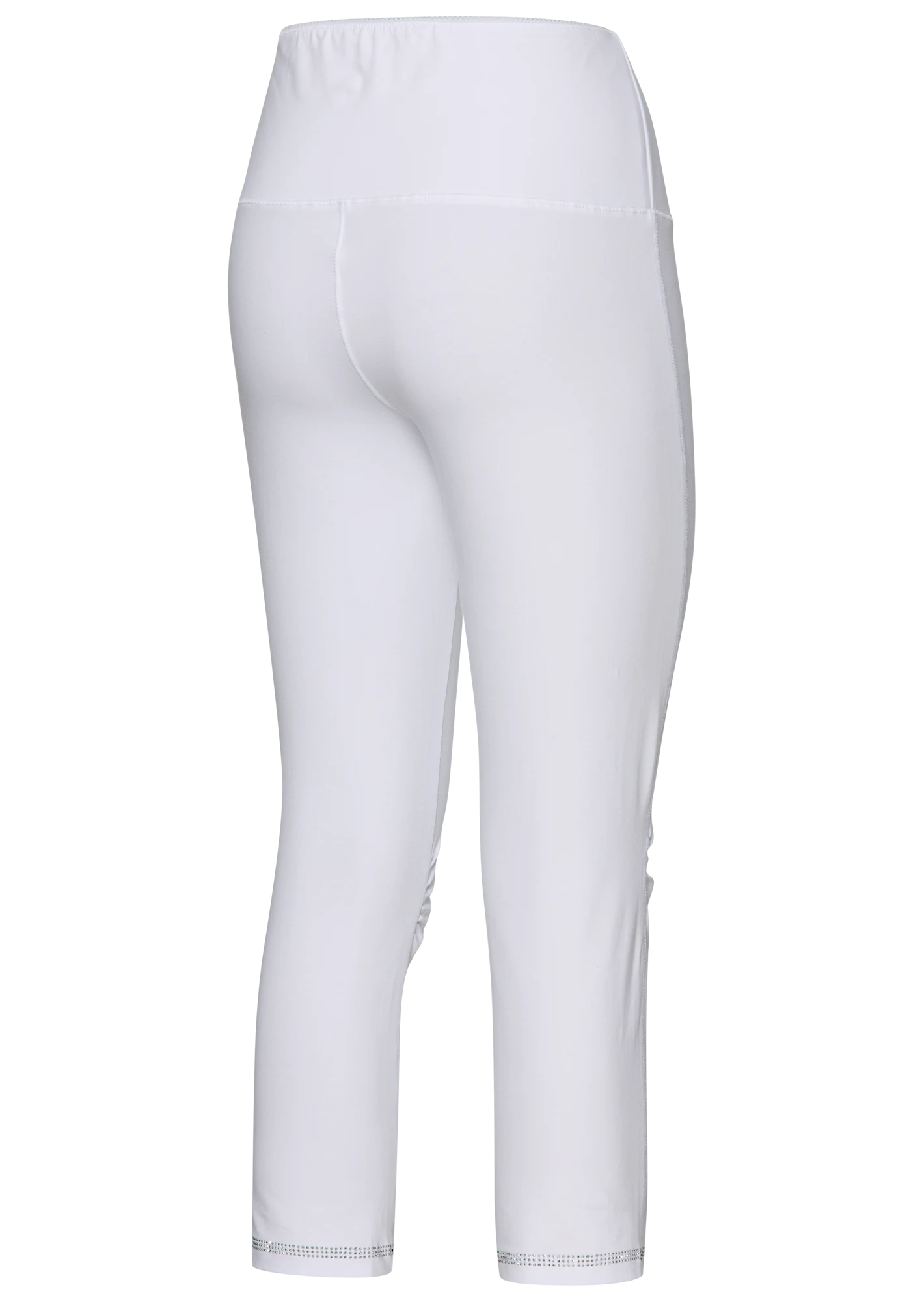 Capri-Leggings mit Ziersteinen, weiß