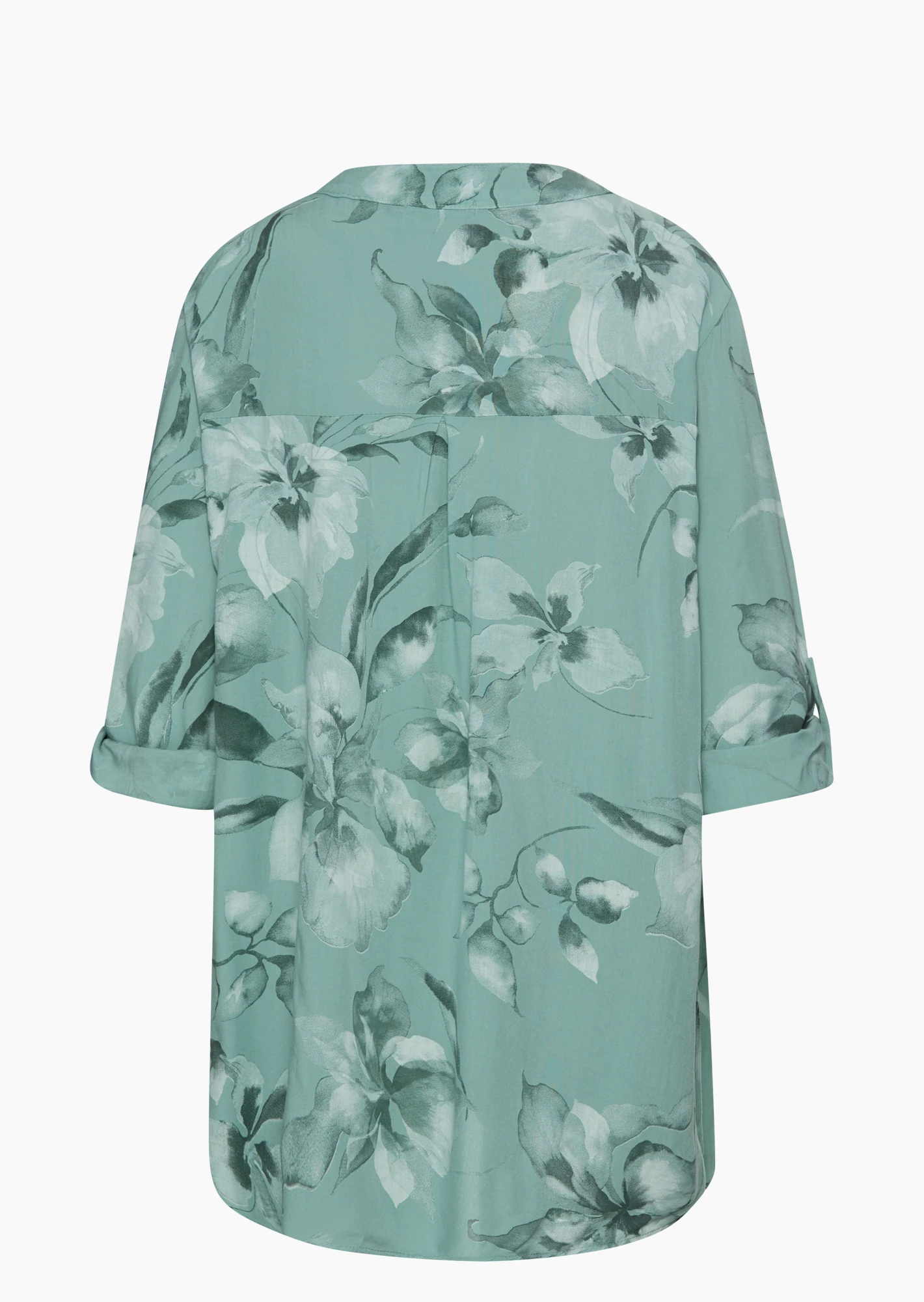 Bluse im Alloverprint, misty green