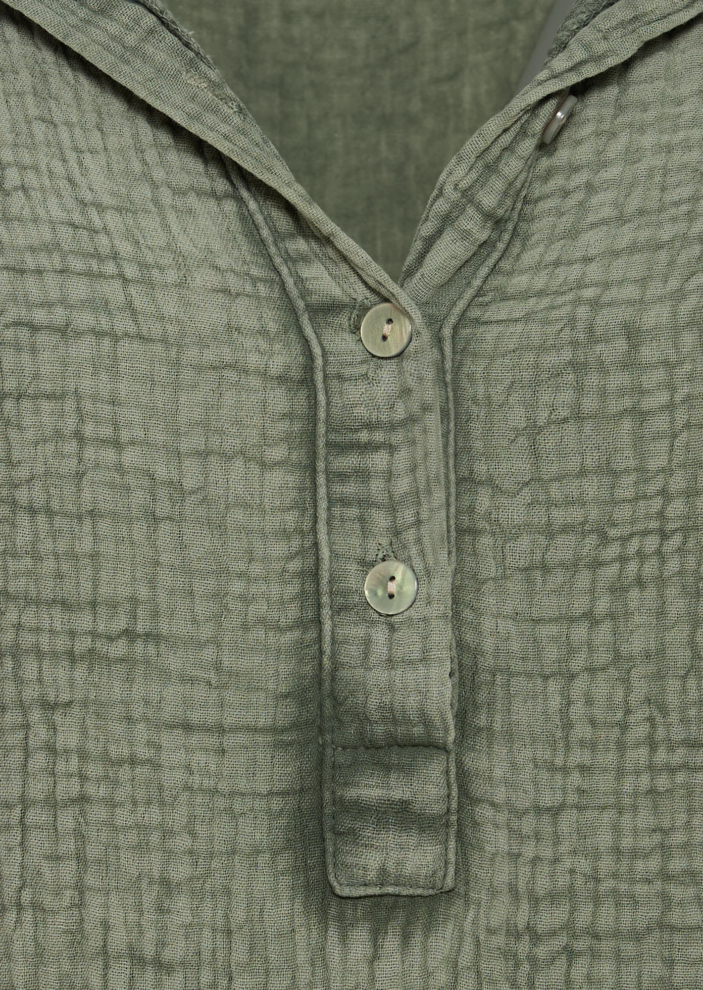 Musselinkleid, khaki