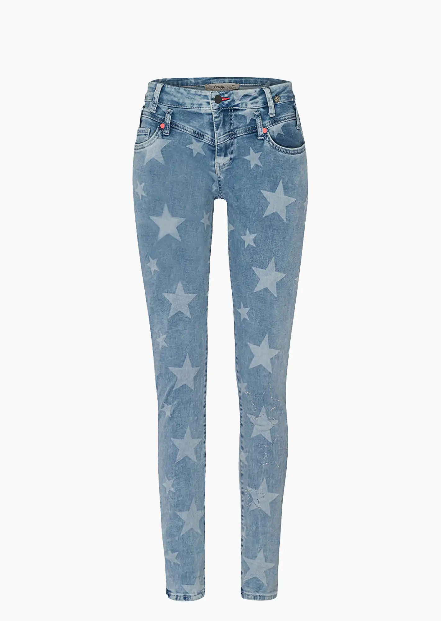 Jeans 'Sterne', bleached denim