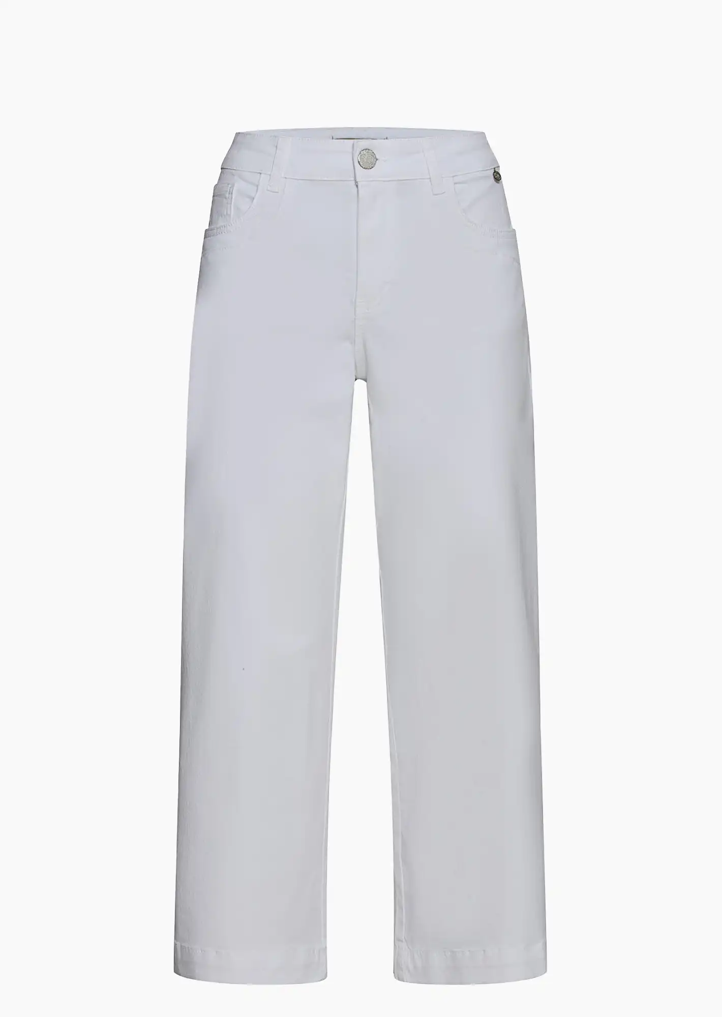 Wide Leg Jeans, weiß