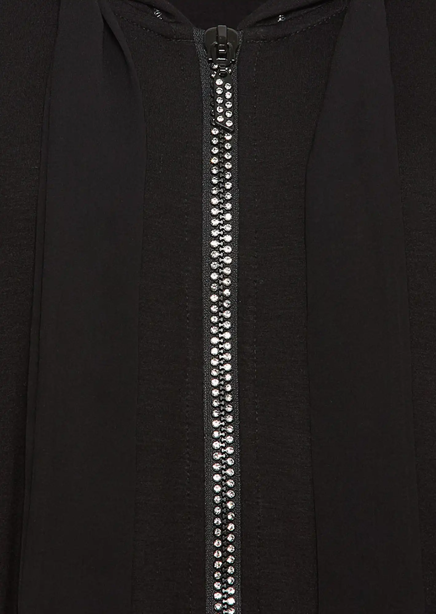 Shirtjacke  Glitzer, schwarz