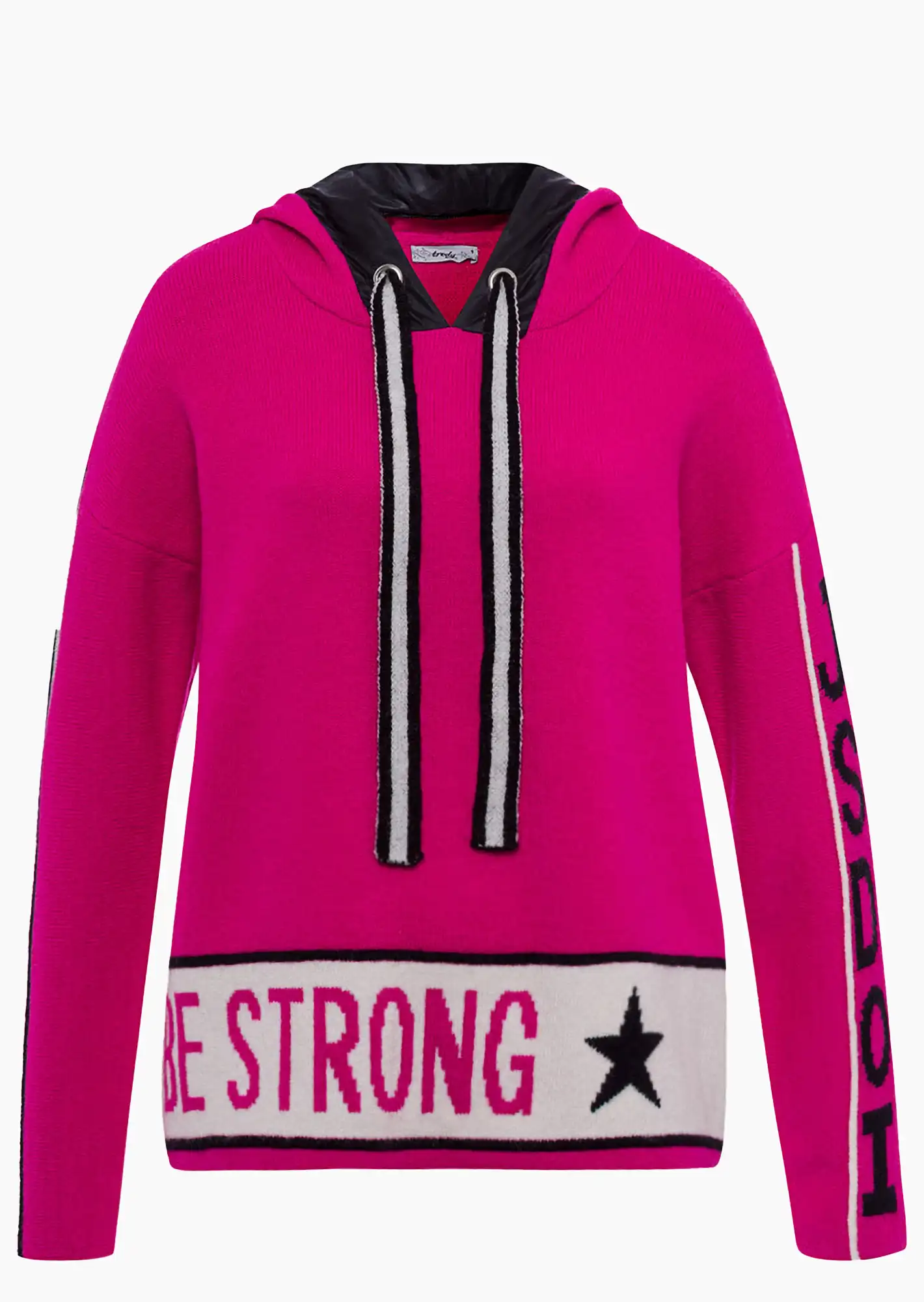 Strickpullover 'Be strong', pink flash