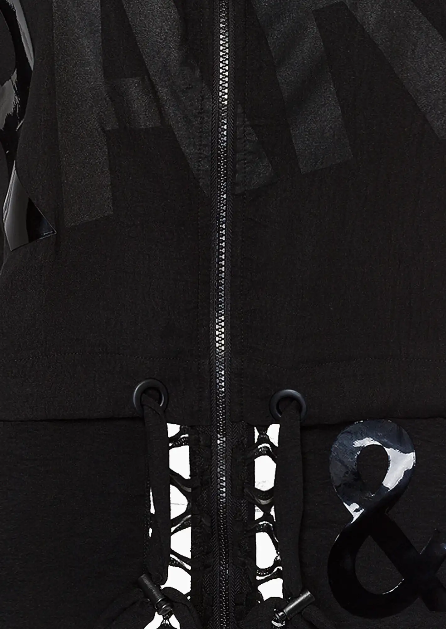 leichte Jacke mit grobem Netz, schwarz