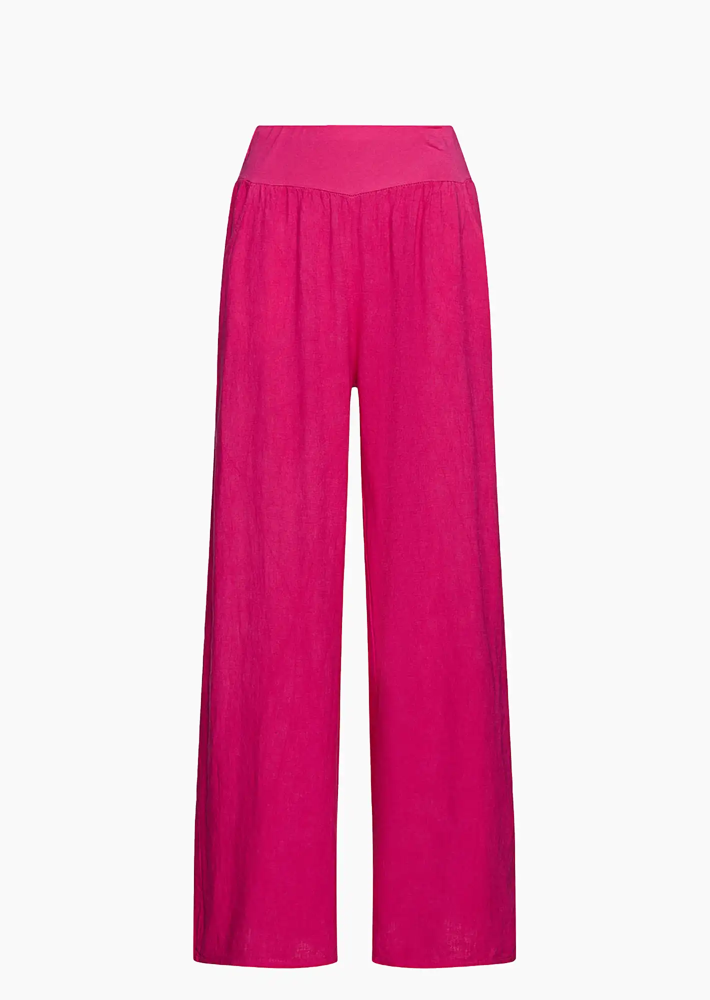 Wide Leg Leinenhose, very berry
