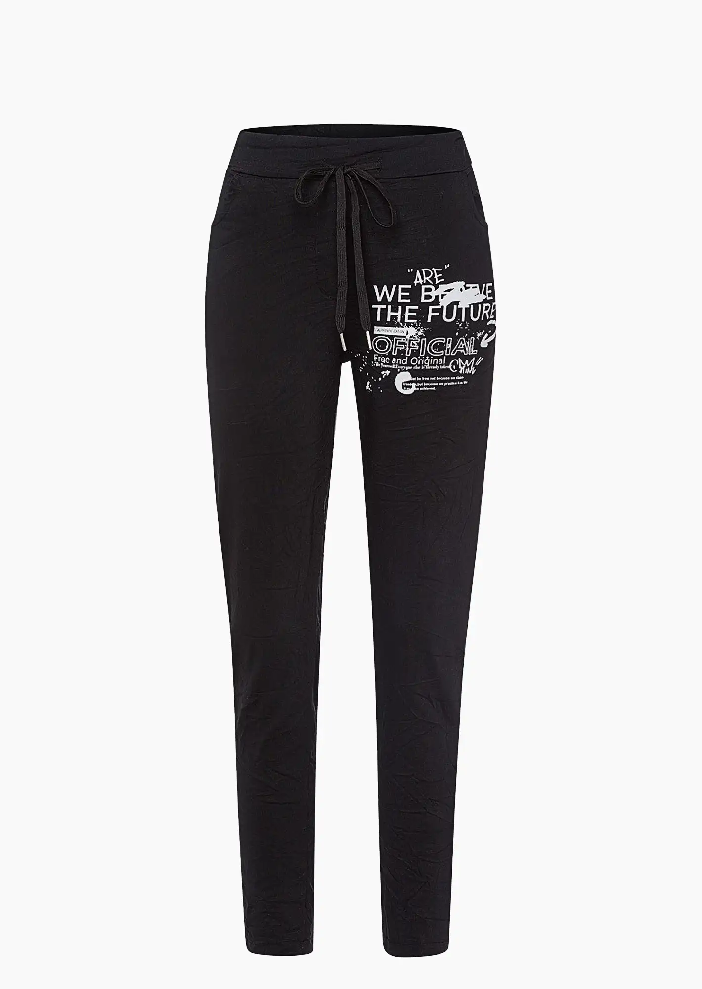 Joggpants mit Lettering, schwarz