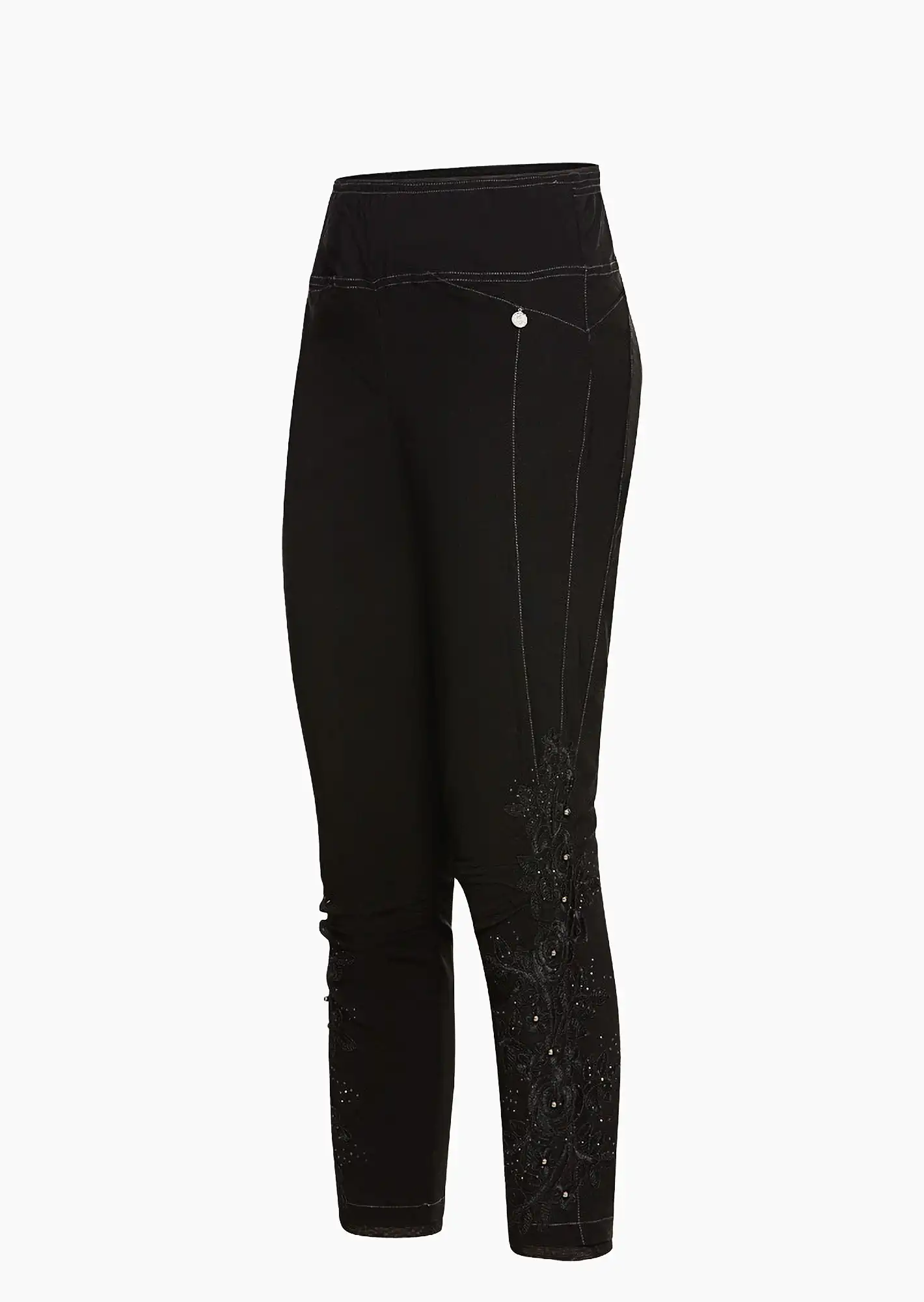 Bengalin florale Spitze, schwarz