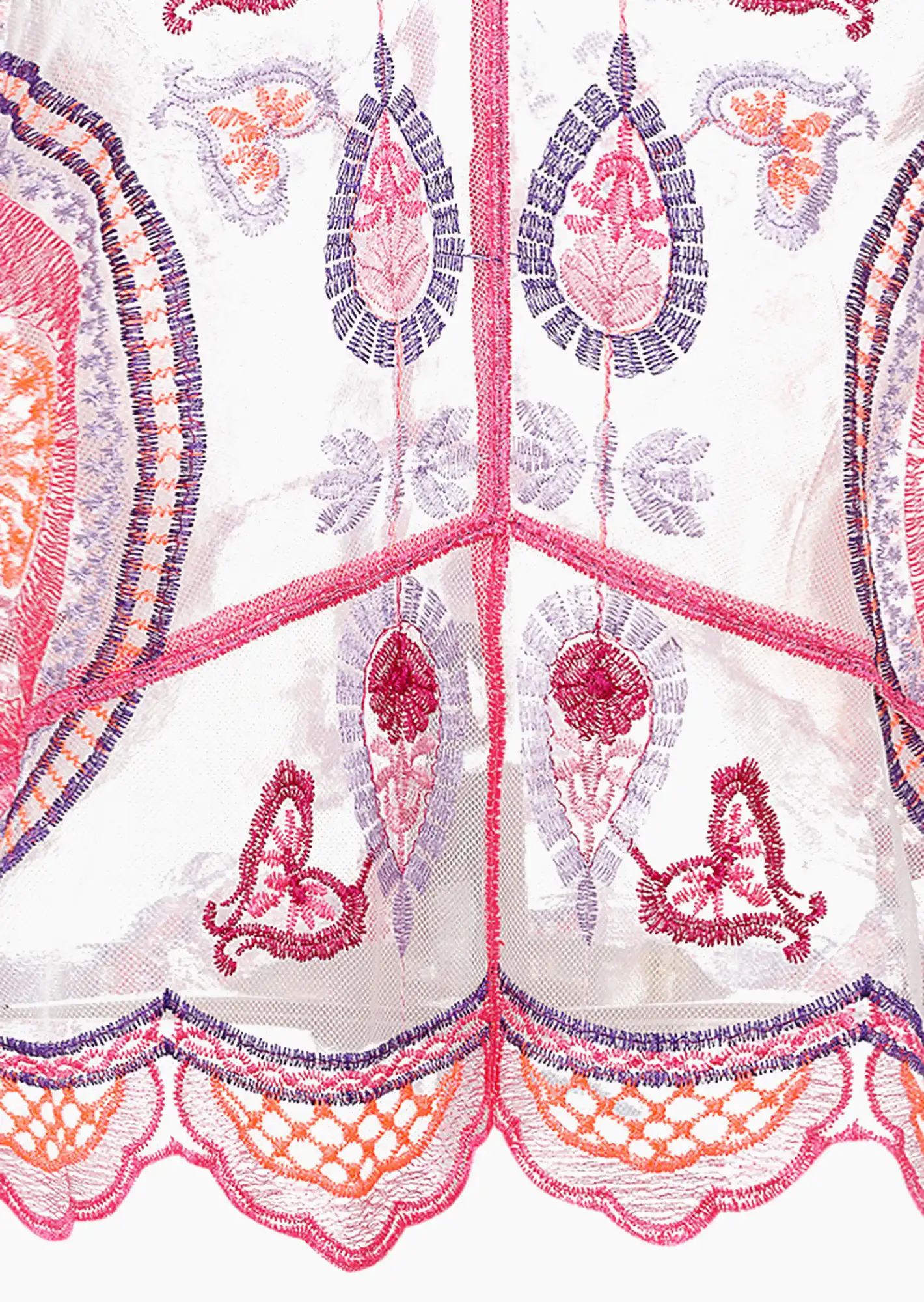 Bluse mit Ornamenten, bunt