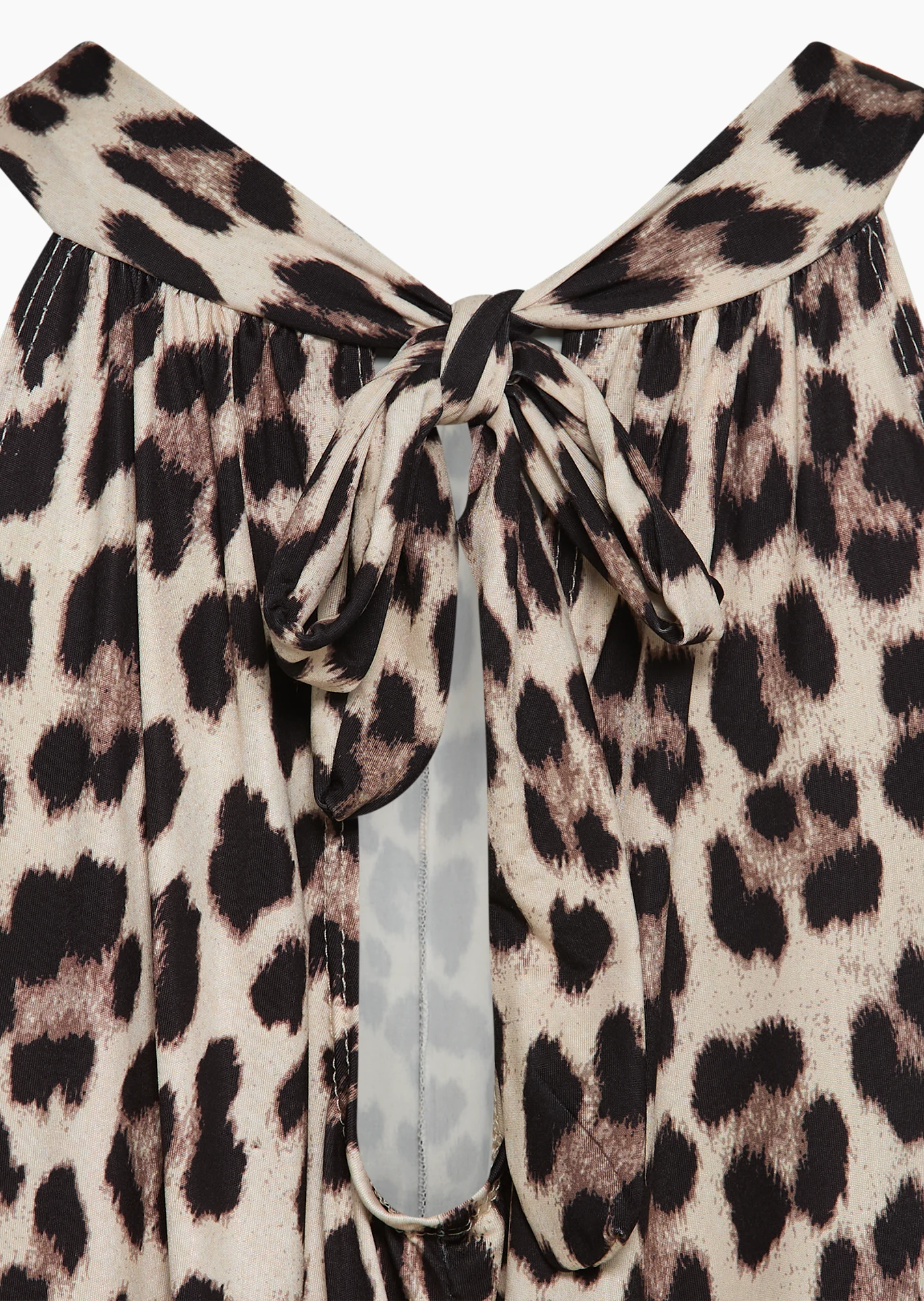 Kleid Neckholder, schwarz-crema