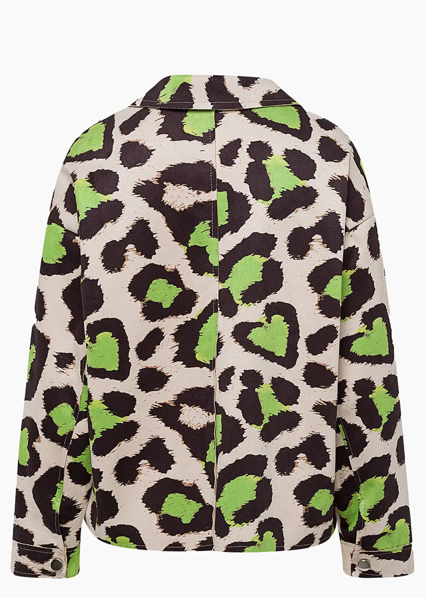 Suede-Jacke im Alloverprint, apfel
