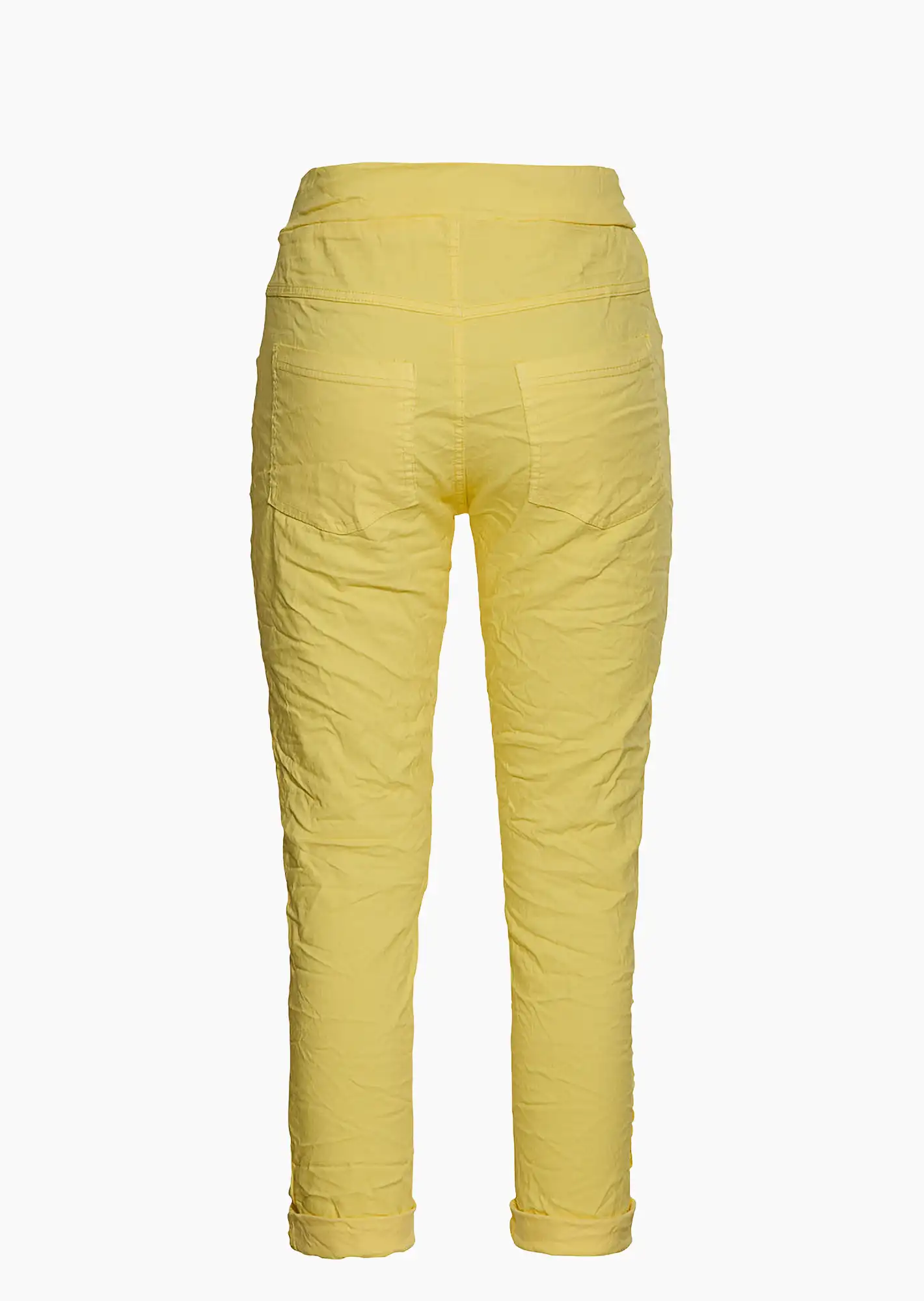 Joggpants mit Häkelpatches, butter yellow