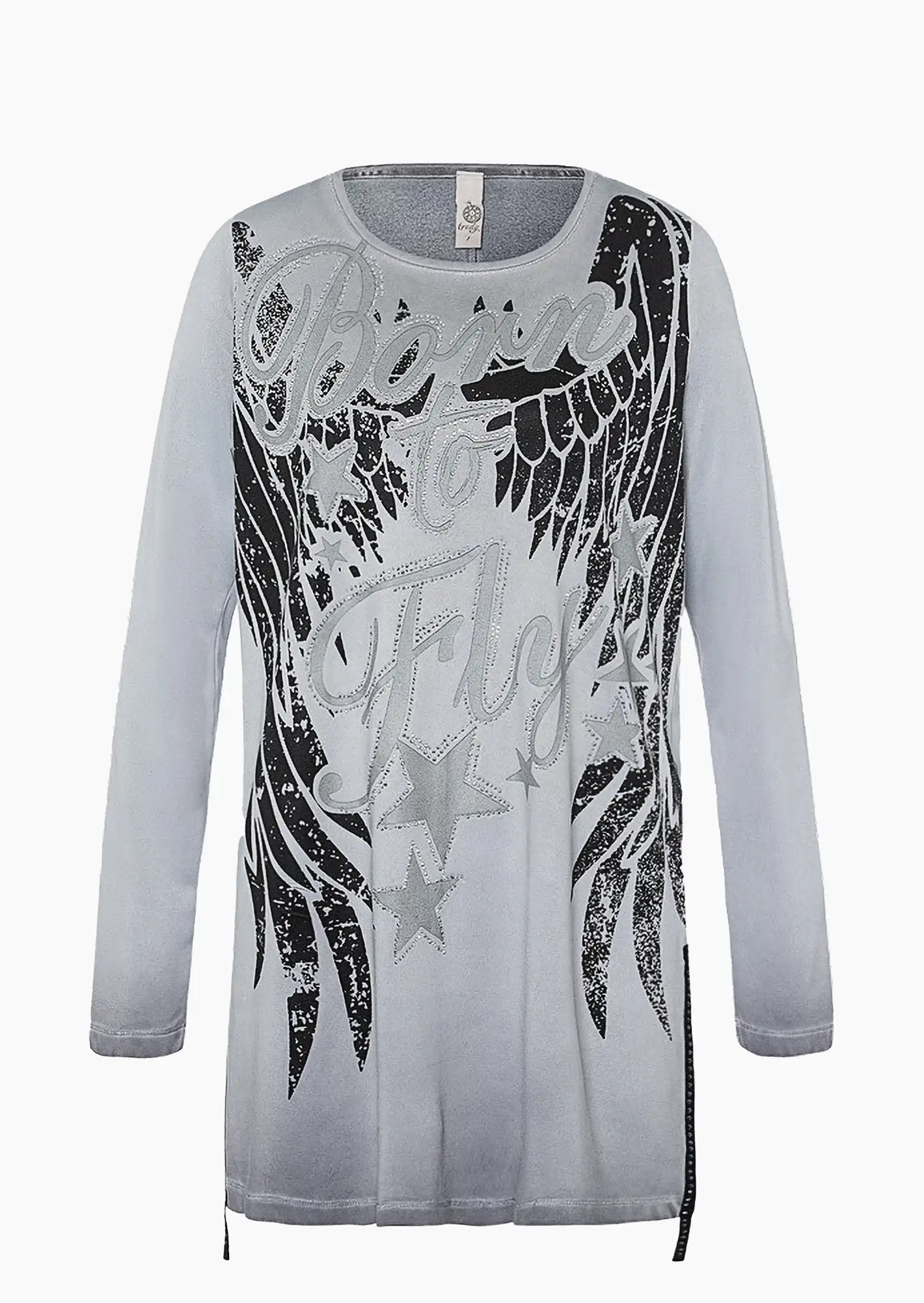 Langarmshirt  'born to fly', eiffelturm