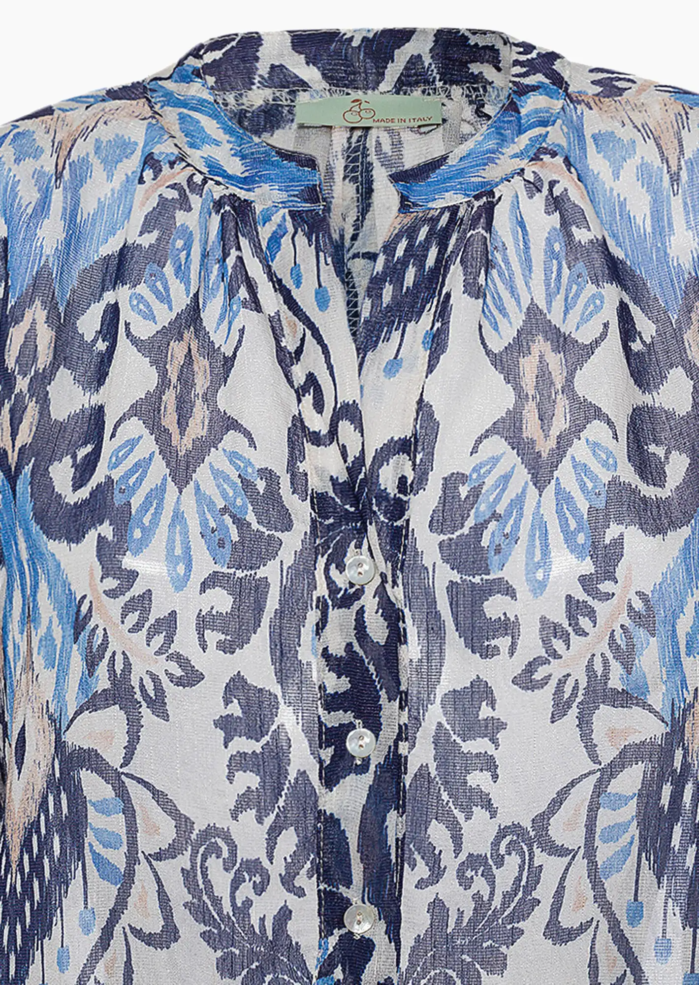 Bluse 'Blume', blau