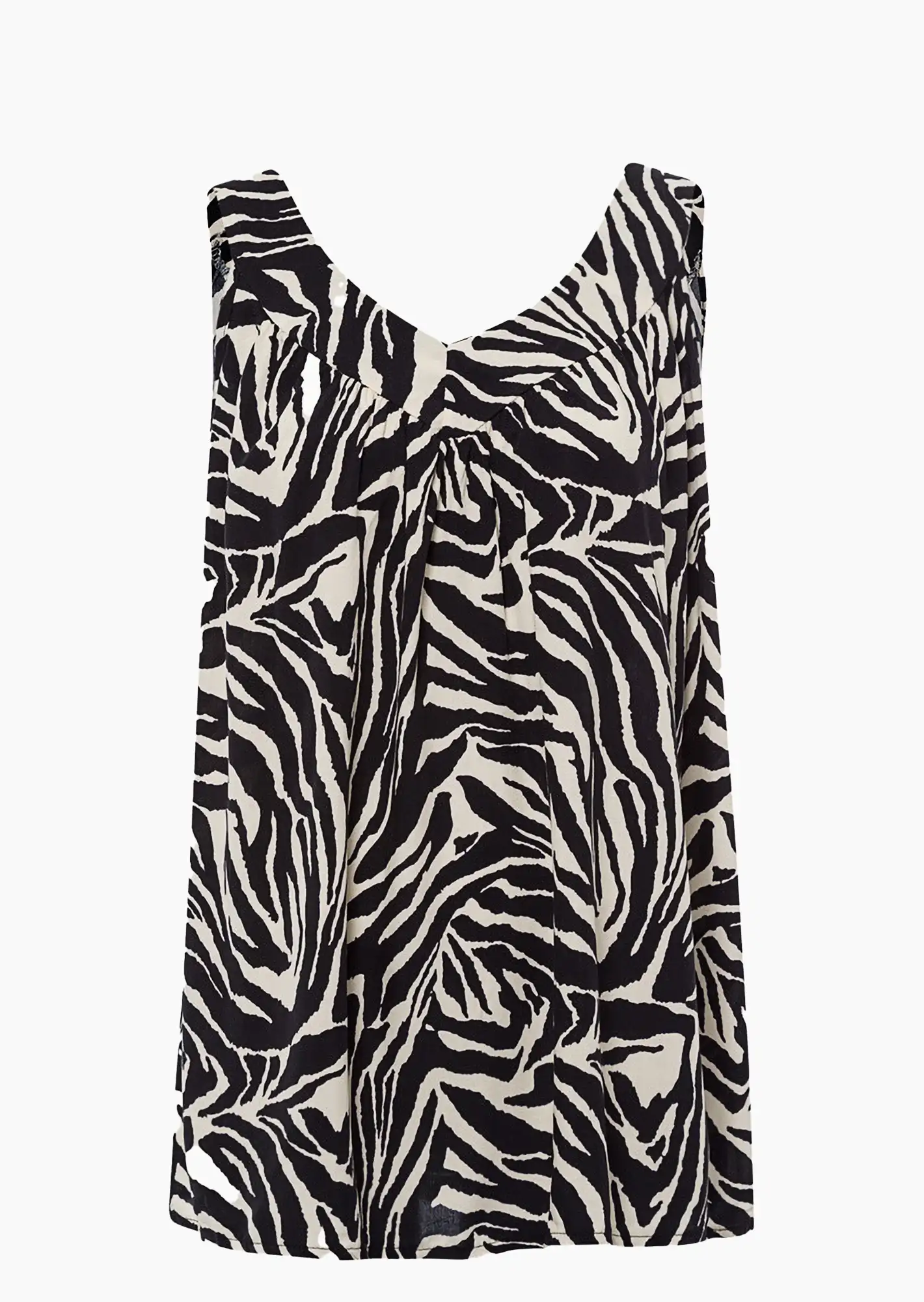 Bluse im Animalprint, schwarz-beige