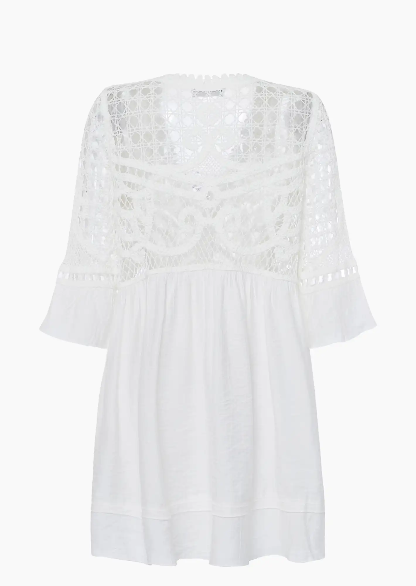 Tunika mit Häkelspitze, offwhite