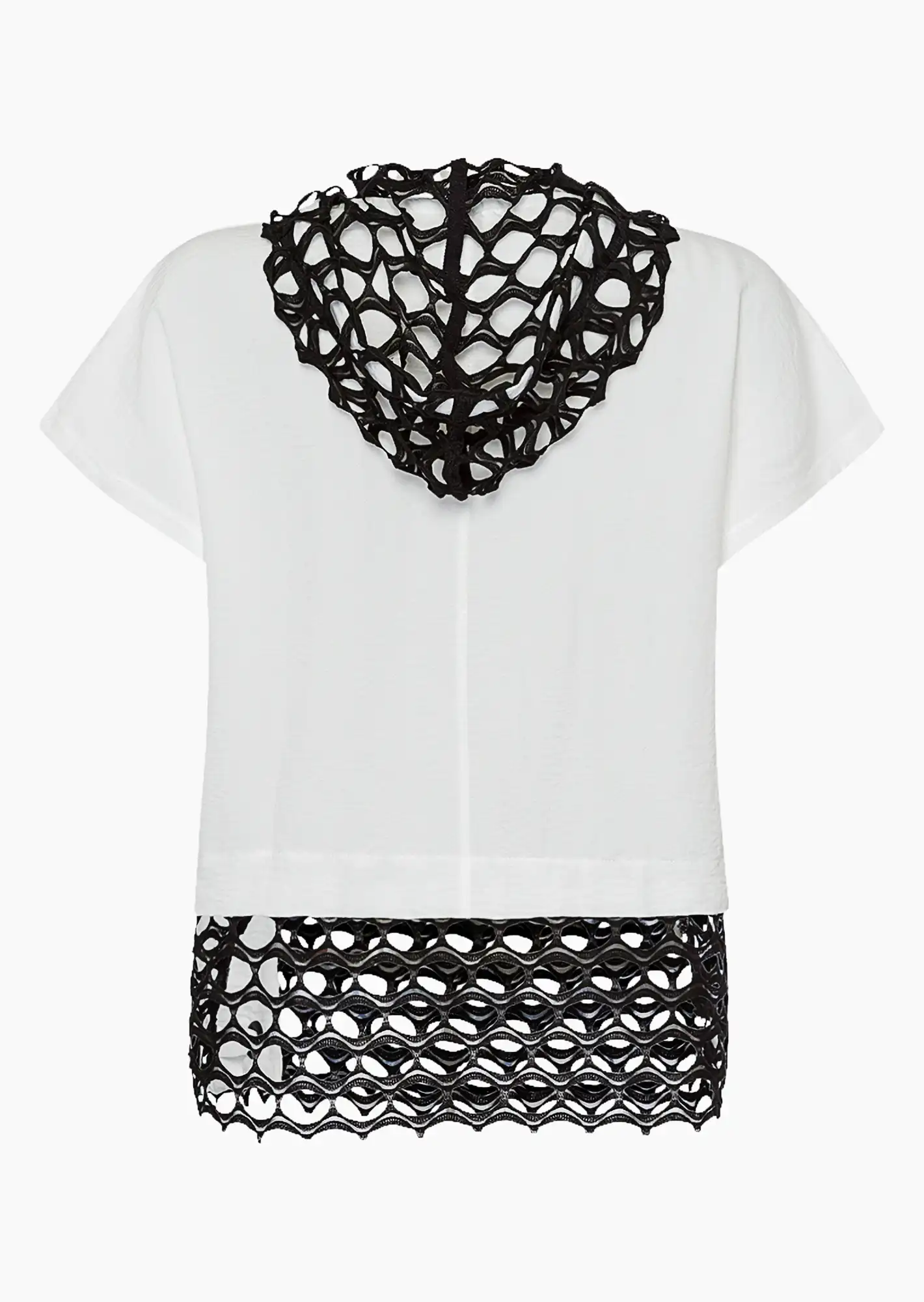 Blusenshirt 'Rare', offwhite-schwarz