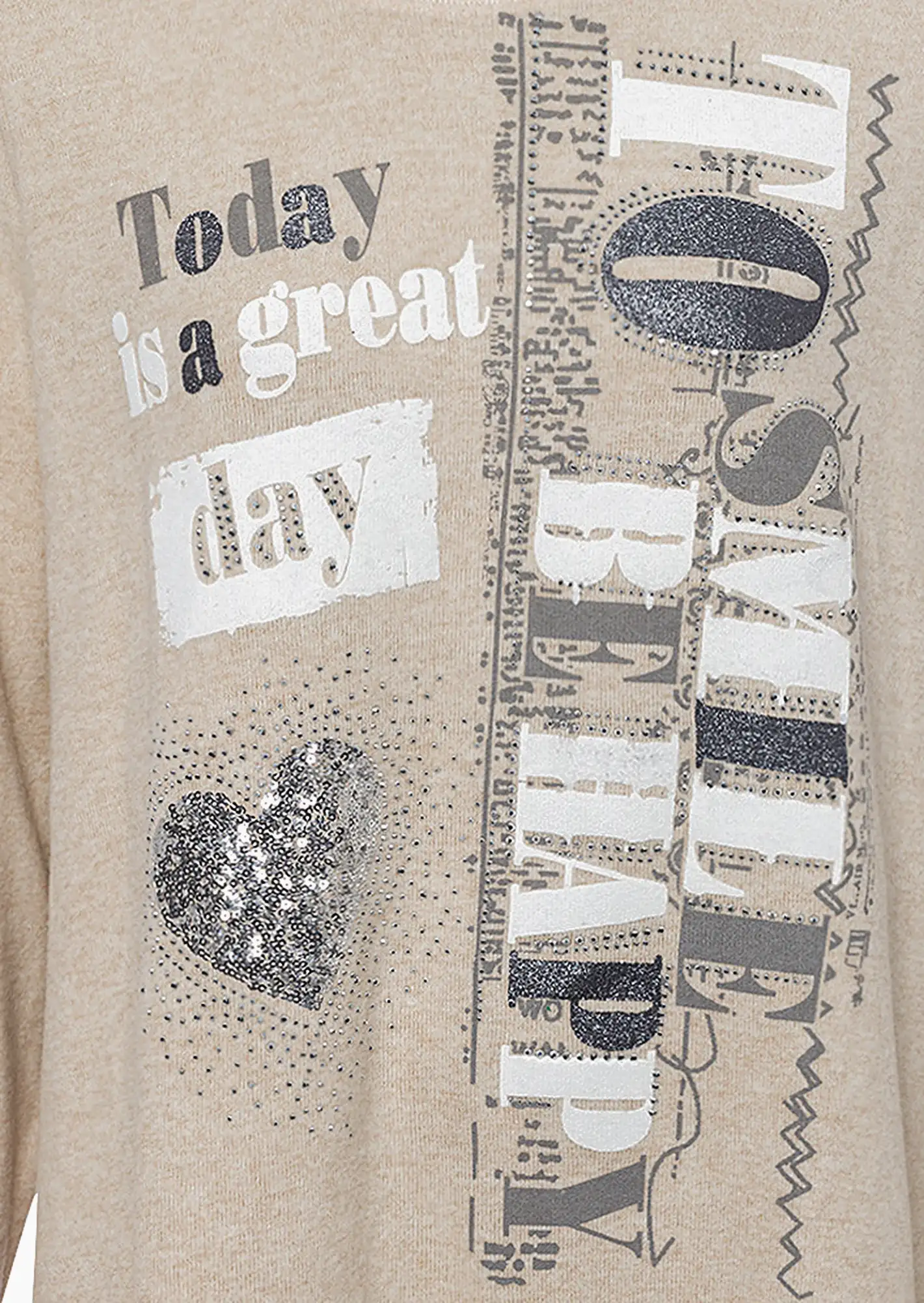 Shirt mit Hemdsaum, sand-melange