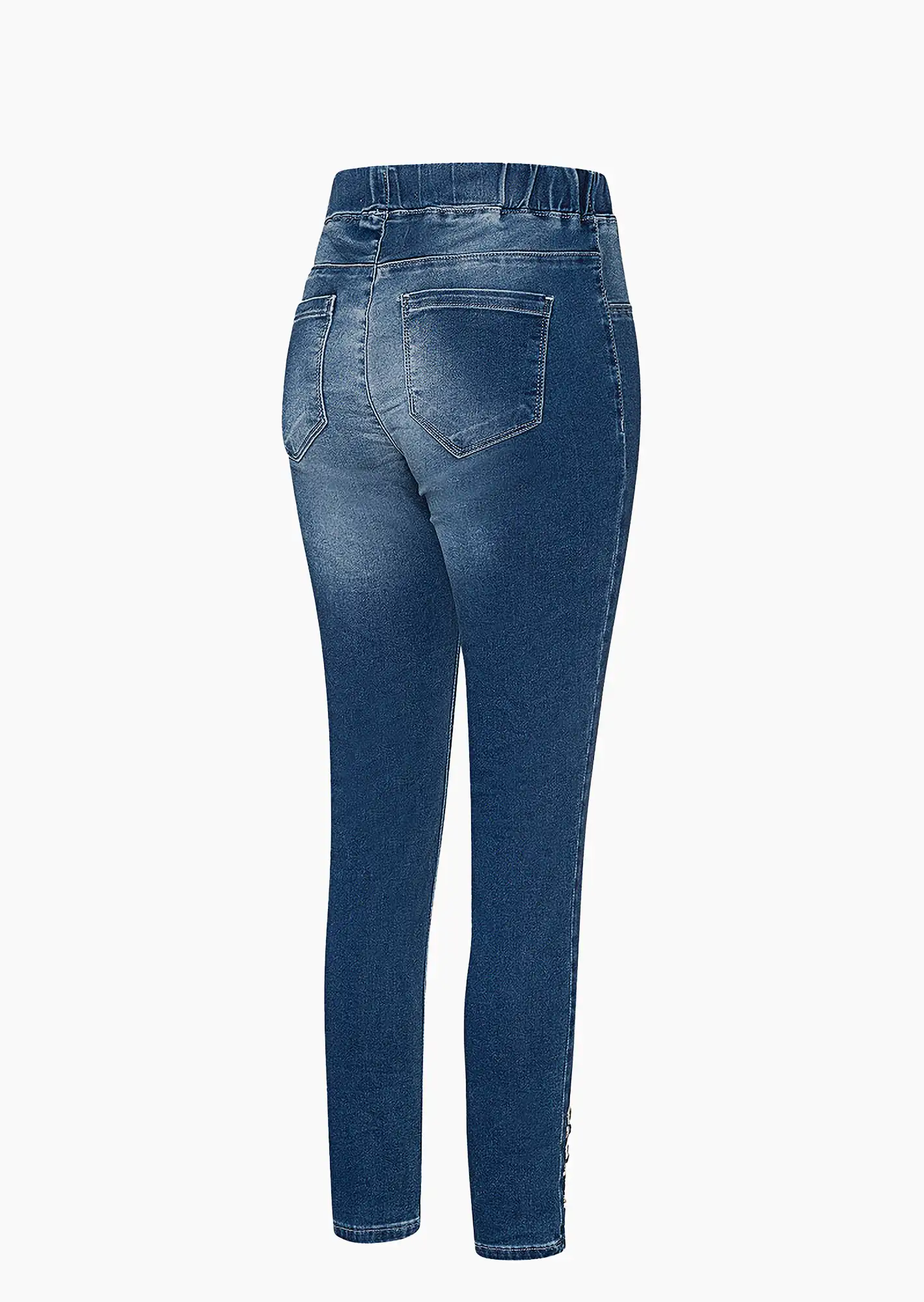 Jeggings mit Sternen, blue denim