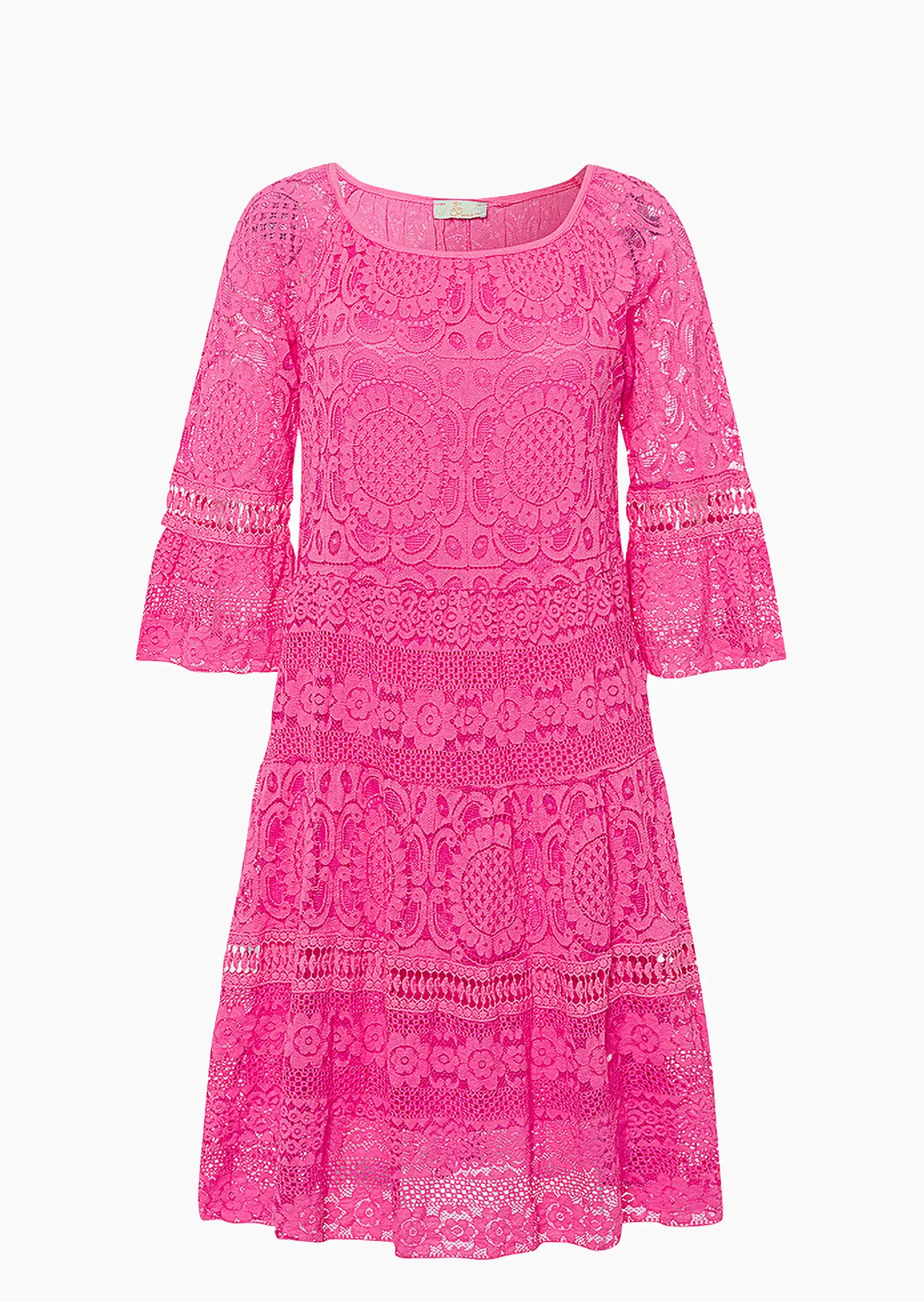 Kleid mit Spitze, very berry