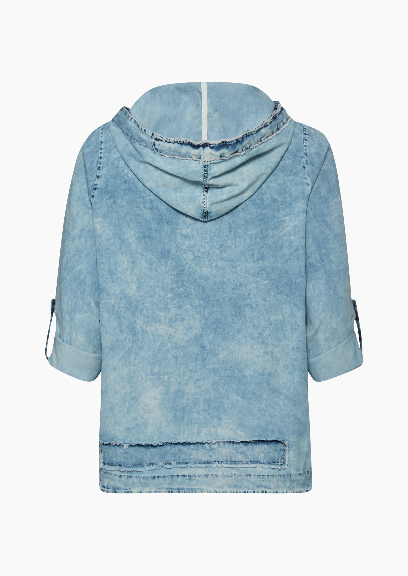 Jeansjacke mit Kapuze, light blue denim
