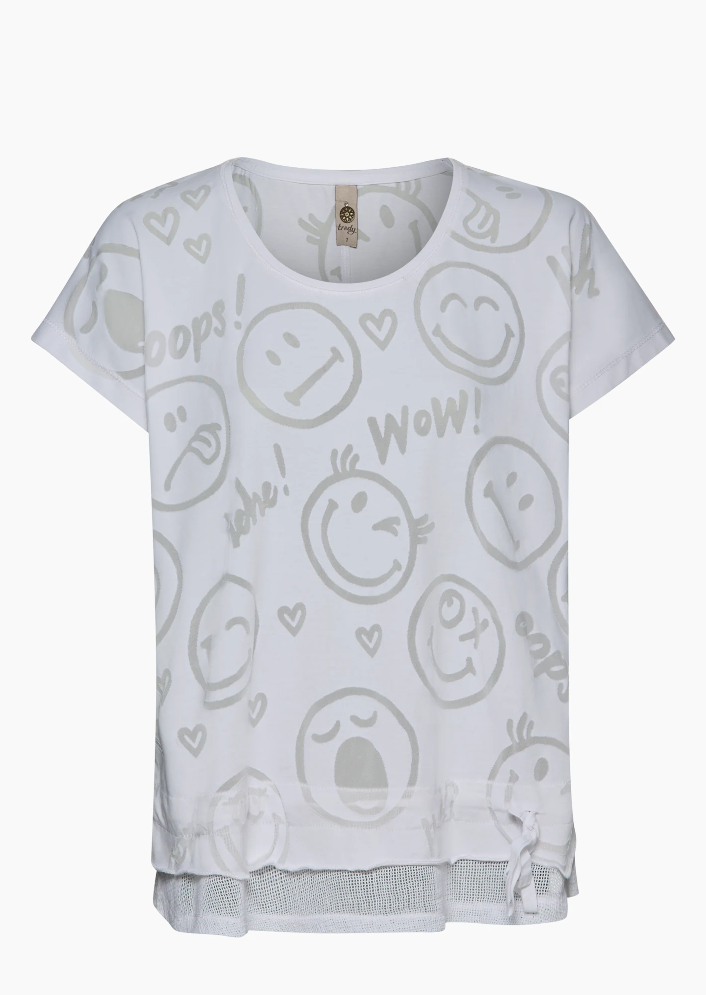 Shirt 'WOW!', weiß