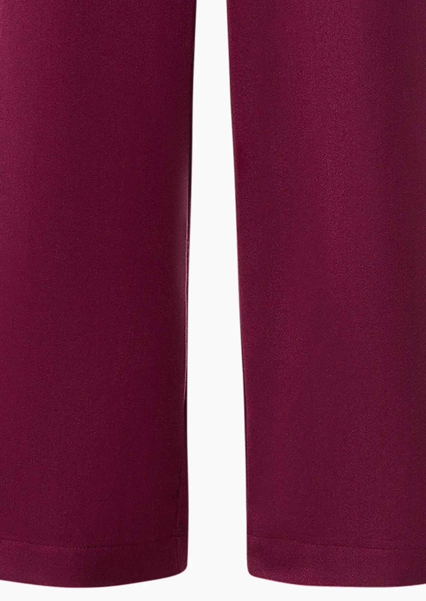 Wide Leg Hose lang, burgund